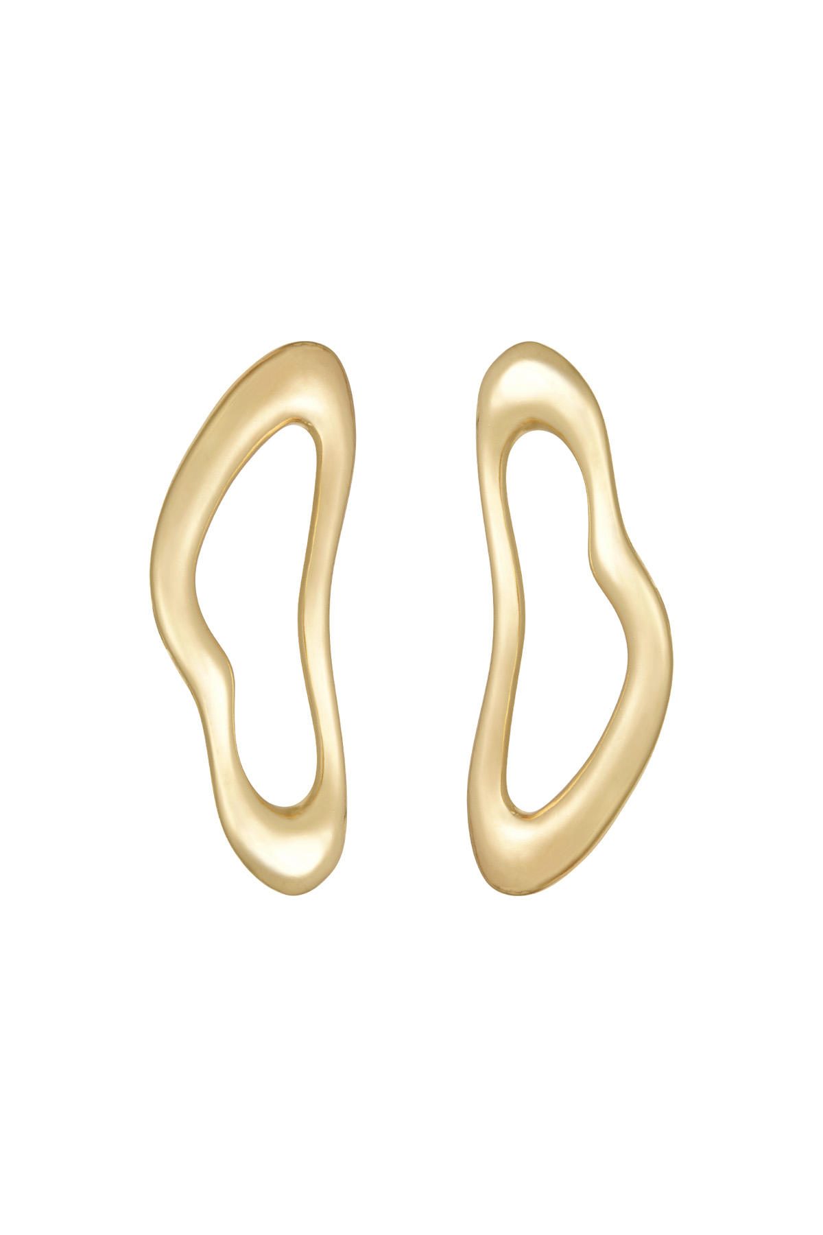 Dazzling drama earrings - gold 