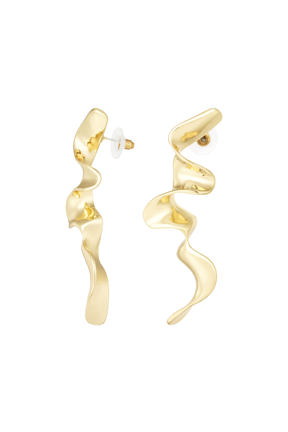 Delicate swirl earrings - gold h5 