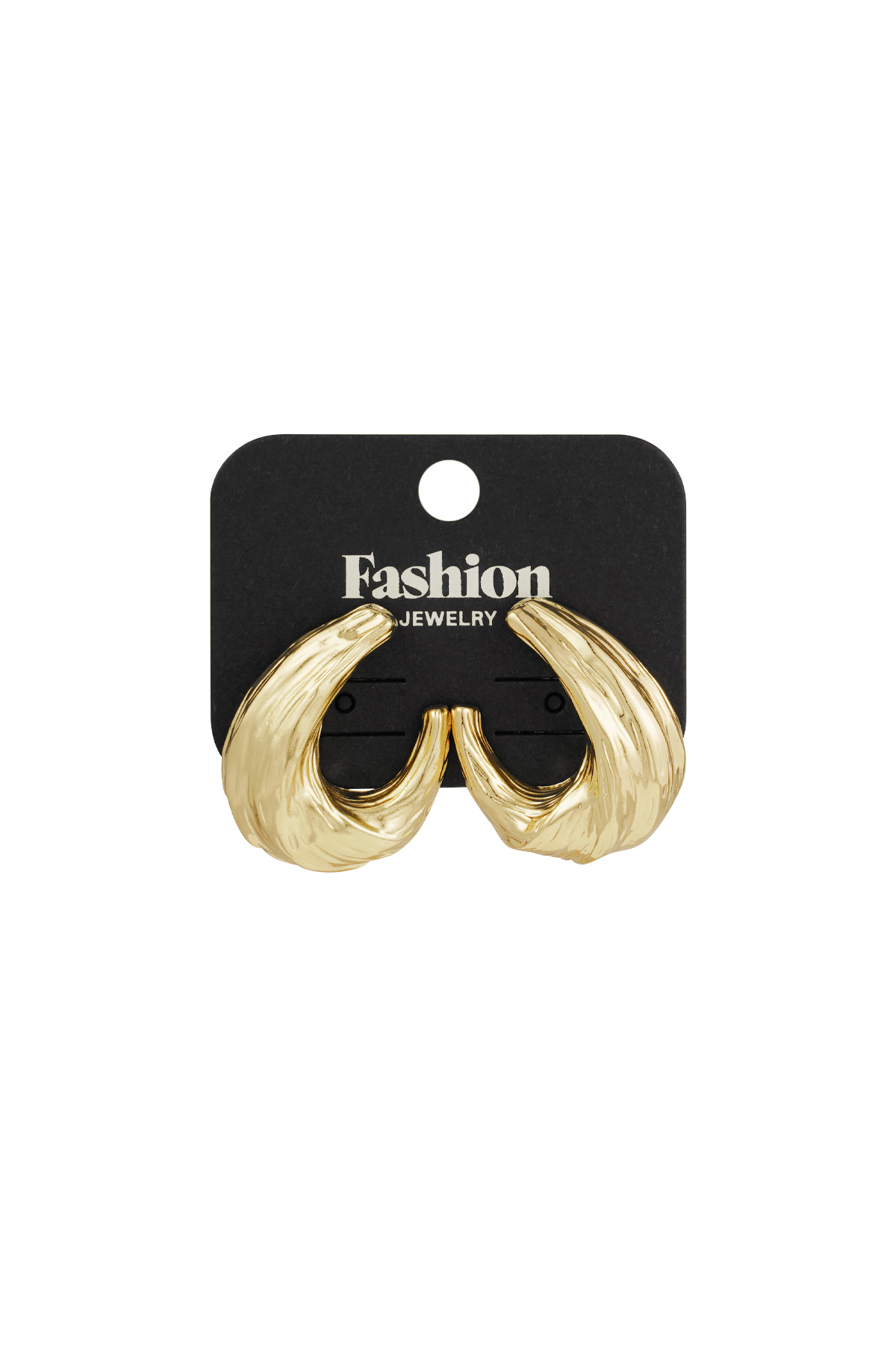 Pendientes de elegancia texturizada - oro h5 Imagen3