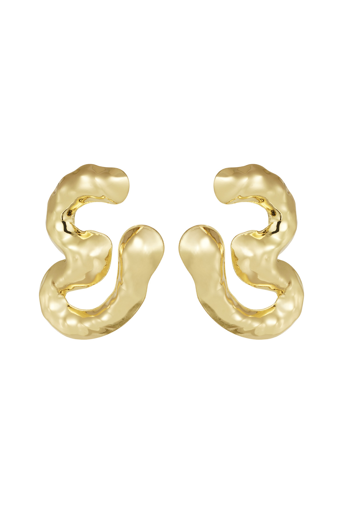 Pendientes Chunky Melting - oro h5 