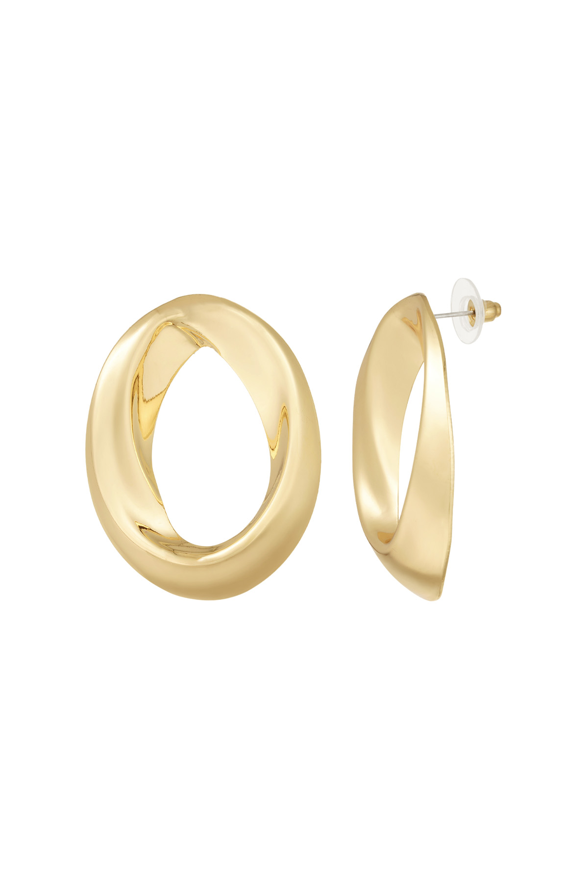 Open Ring earrings - gold h5 