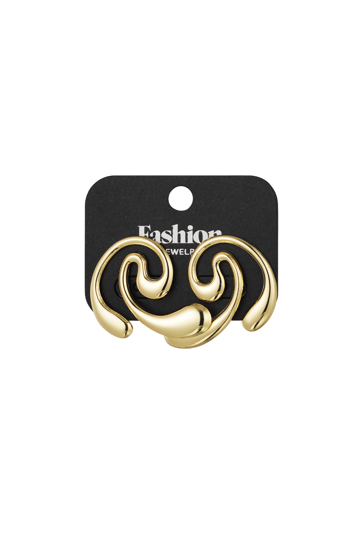 Earrings swirl swim - gold h5 Picture3