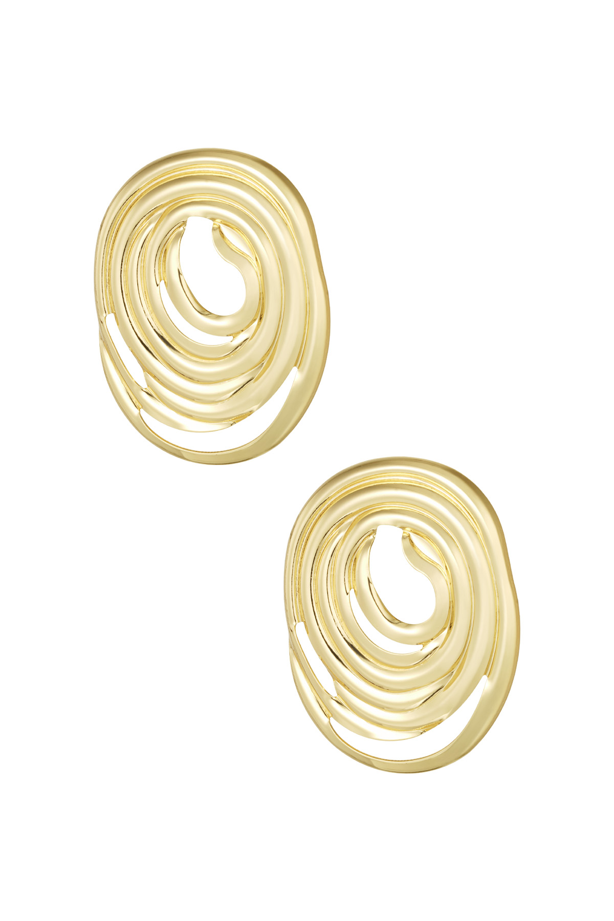 Timeless loop earrings - gold h5 