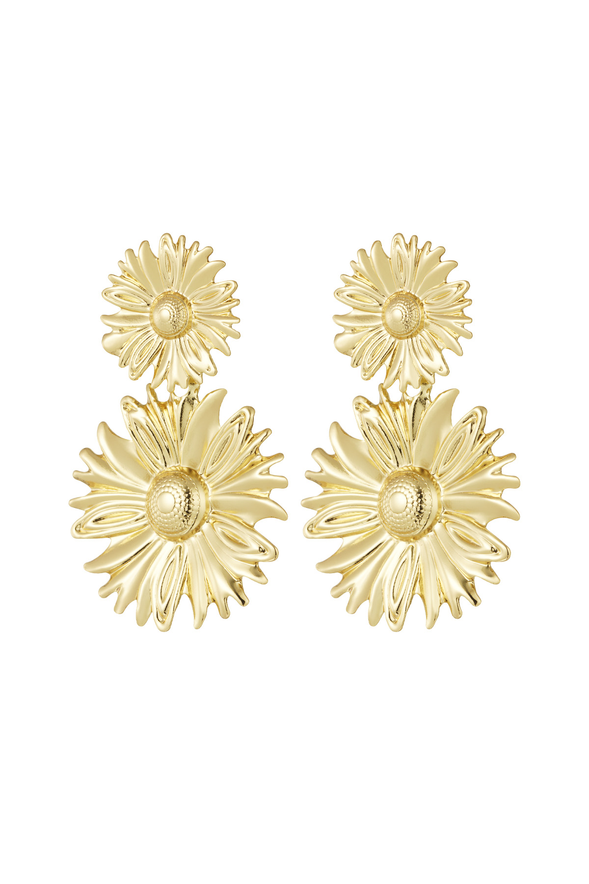 Earrings busy bouquet - gold h5 