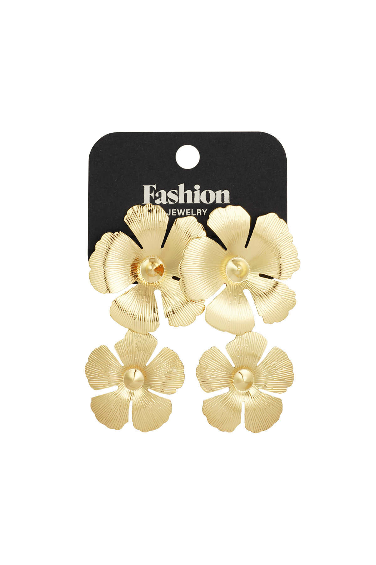 Twin Flower earrings - gold h5 Picture3