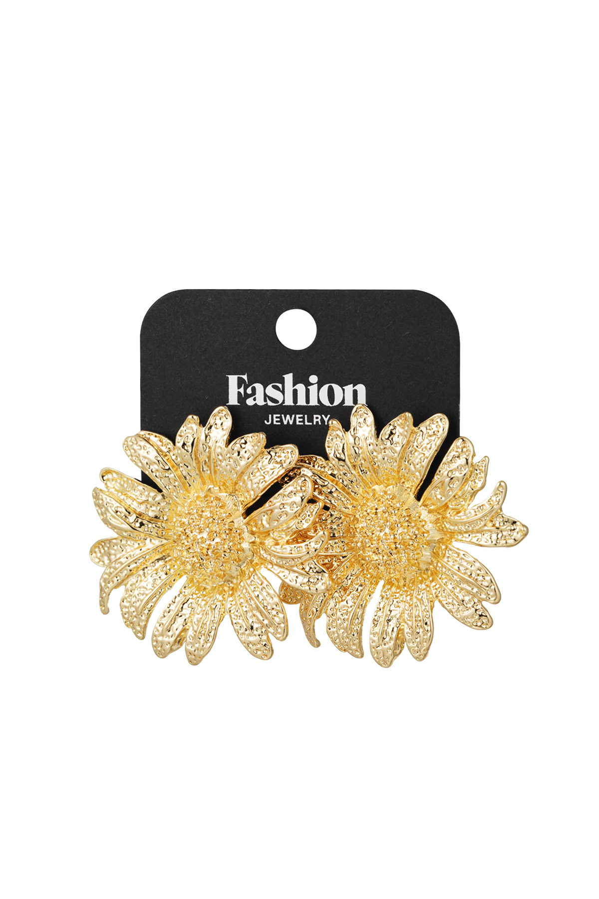 Sunflower statement earrings - gold h5 Picture3