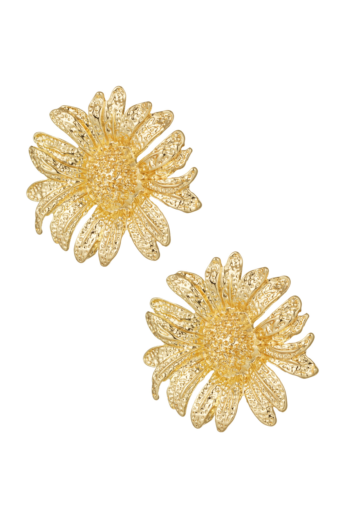 Sunflower statement earrings - gold h5 