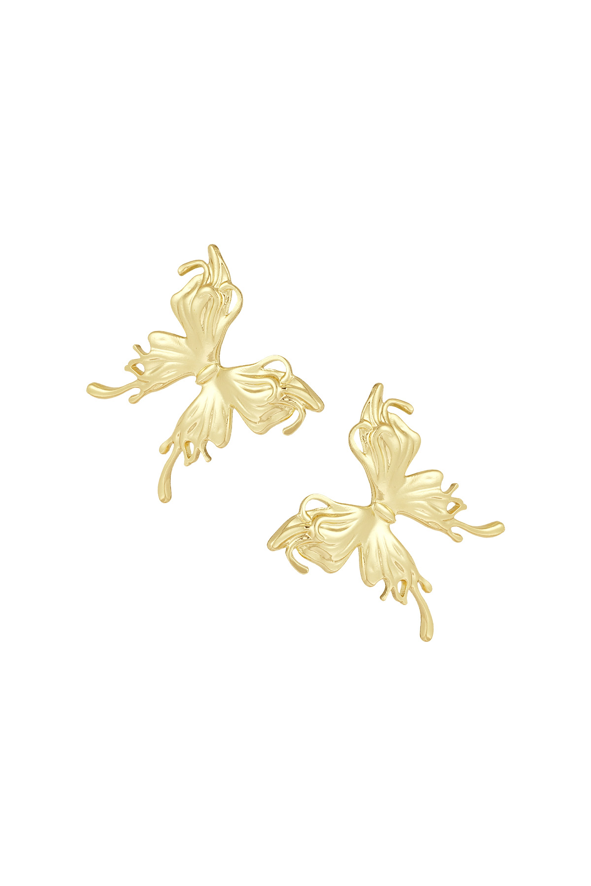 Elegant wings earrings - gold h5 