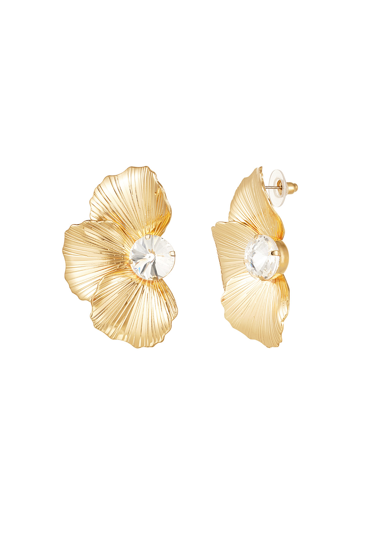 Lost flower earrings - gold h5 