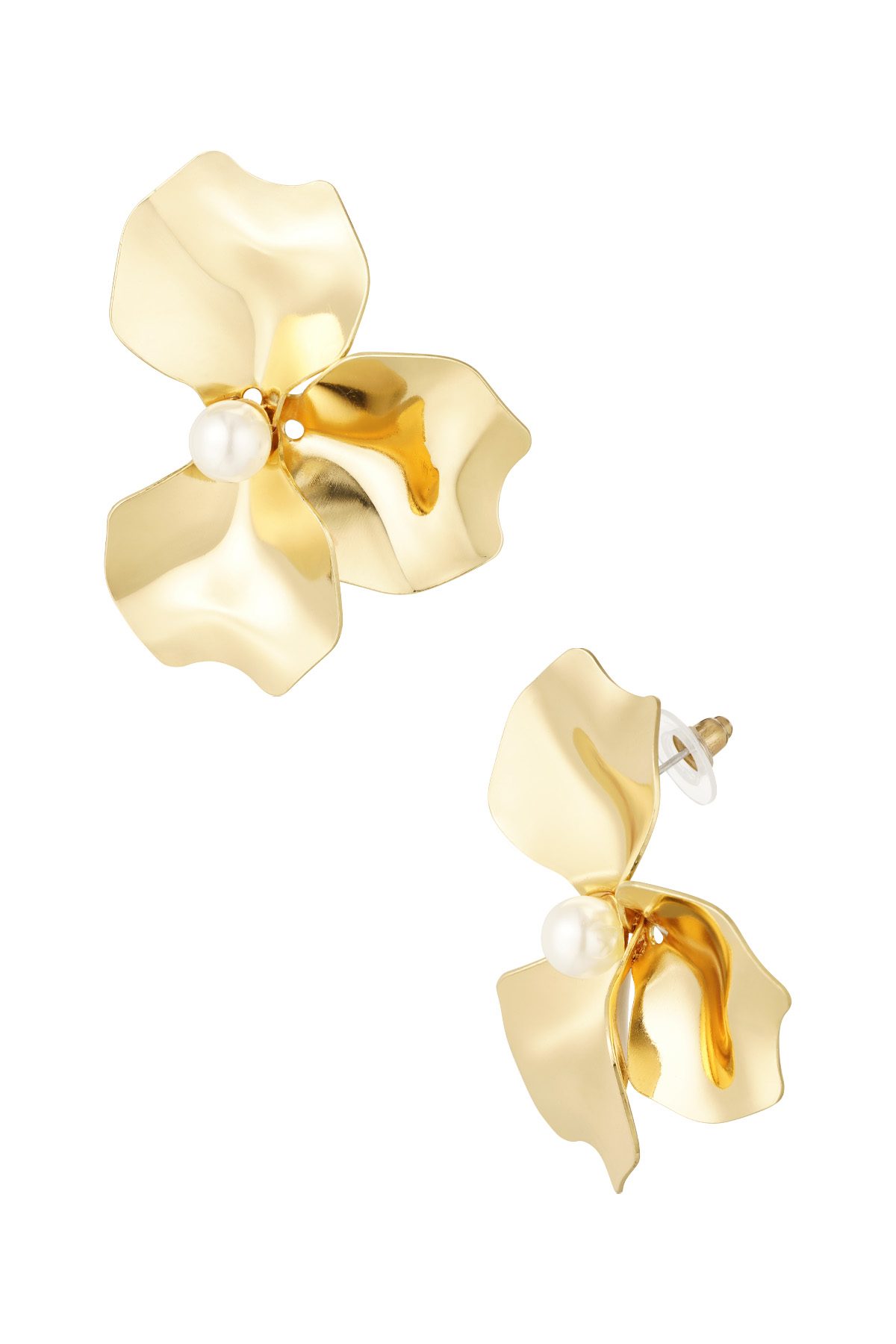 Earrings radiant flower - Gold color h5 