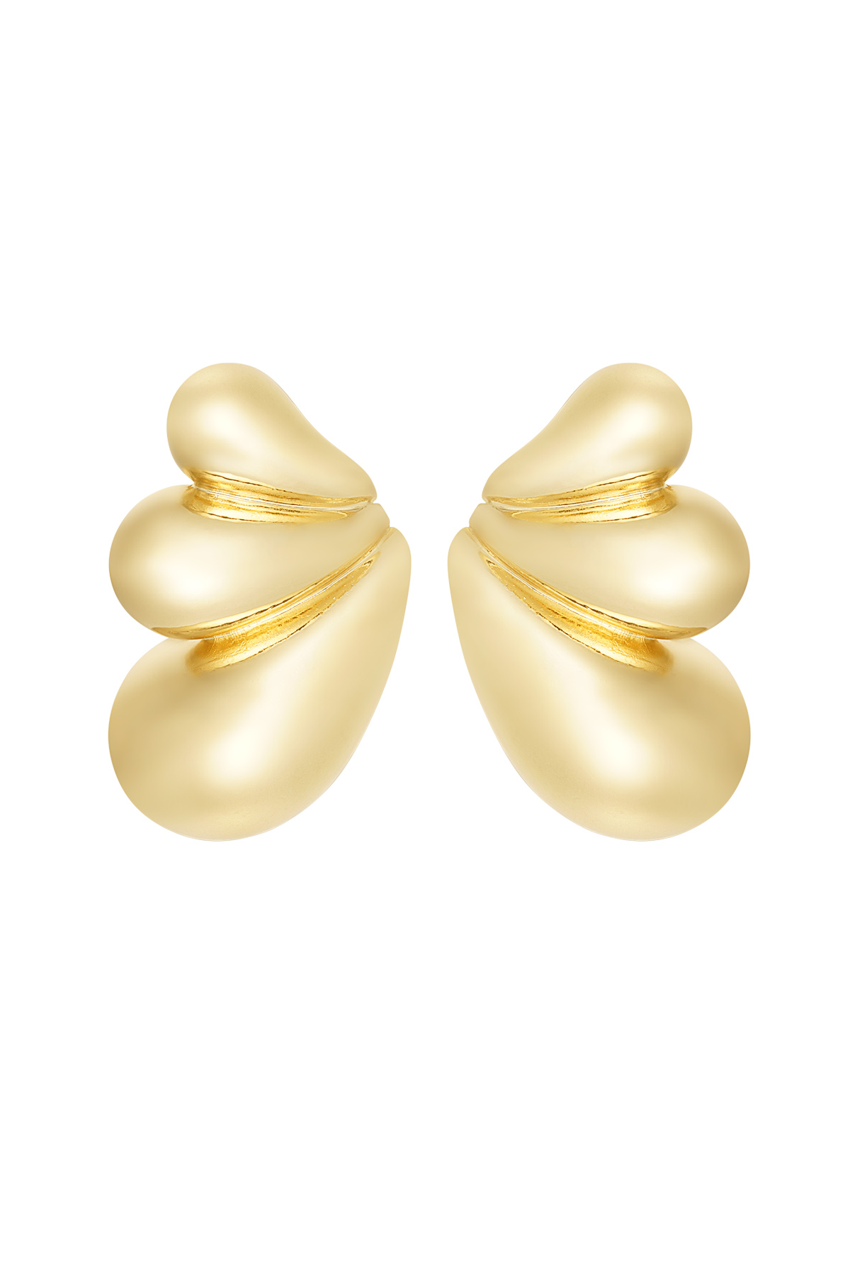 Dew drops earrings - gold h5 