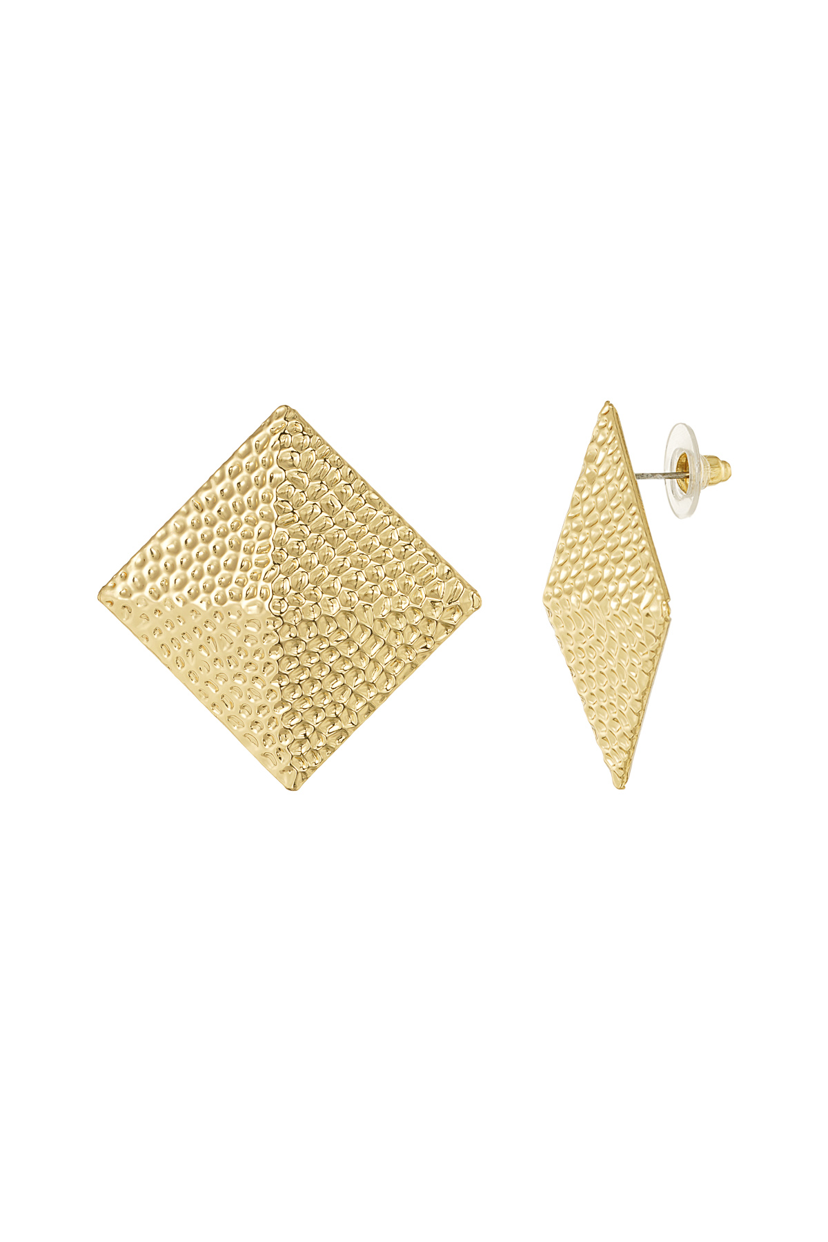 Earrings pure pyramid - gold h5 