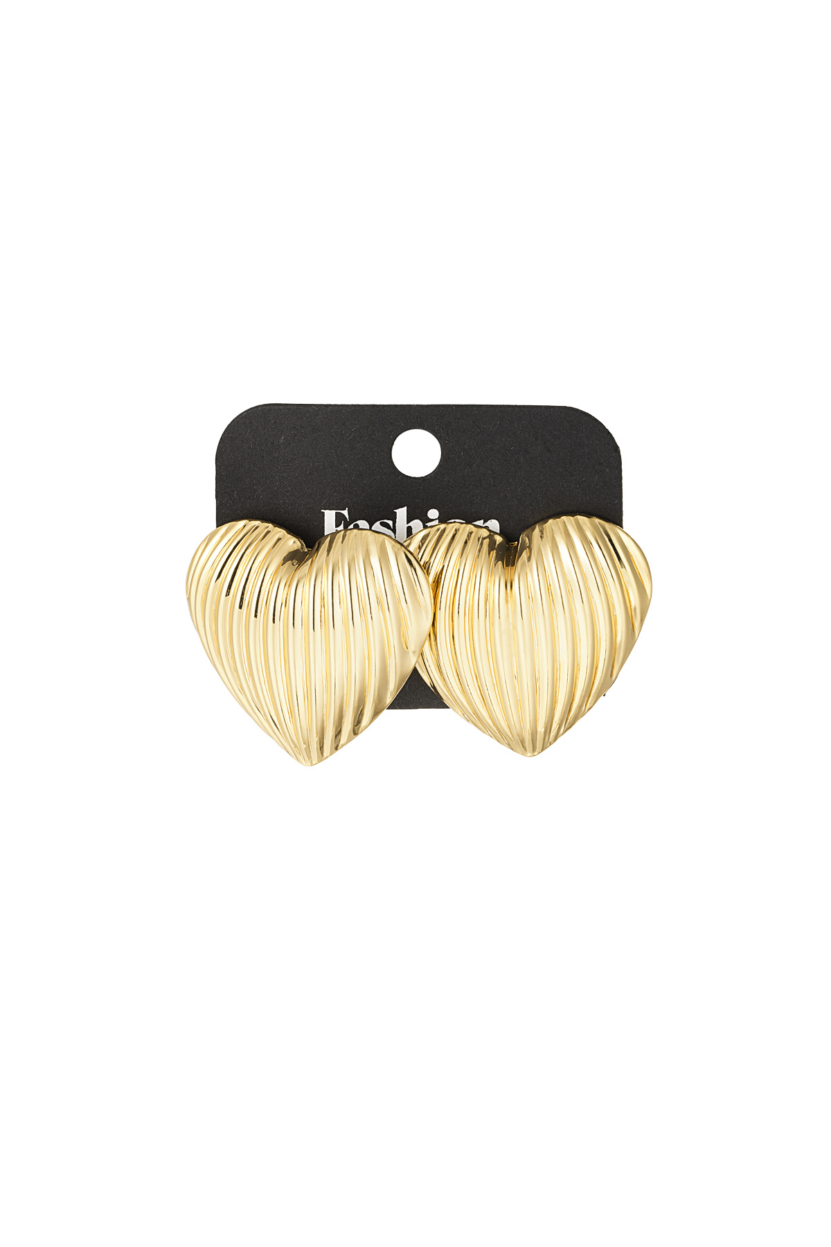 groovy heart earrings - gold h5 Picture3