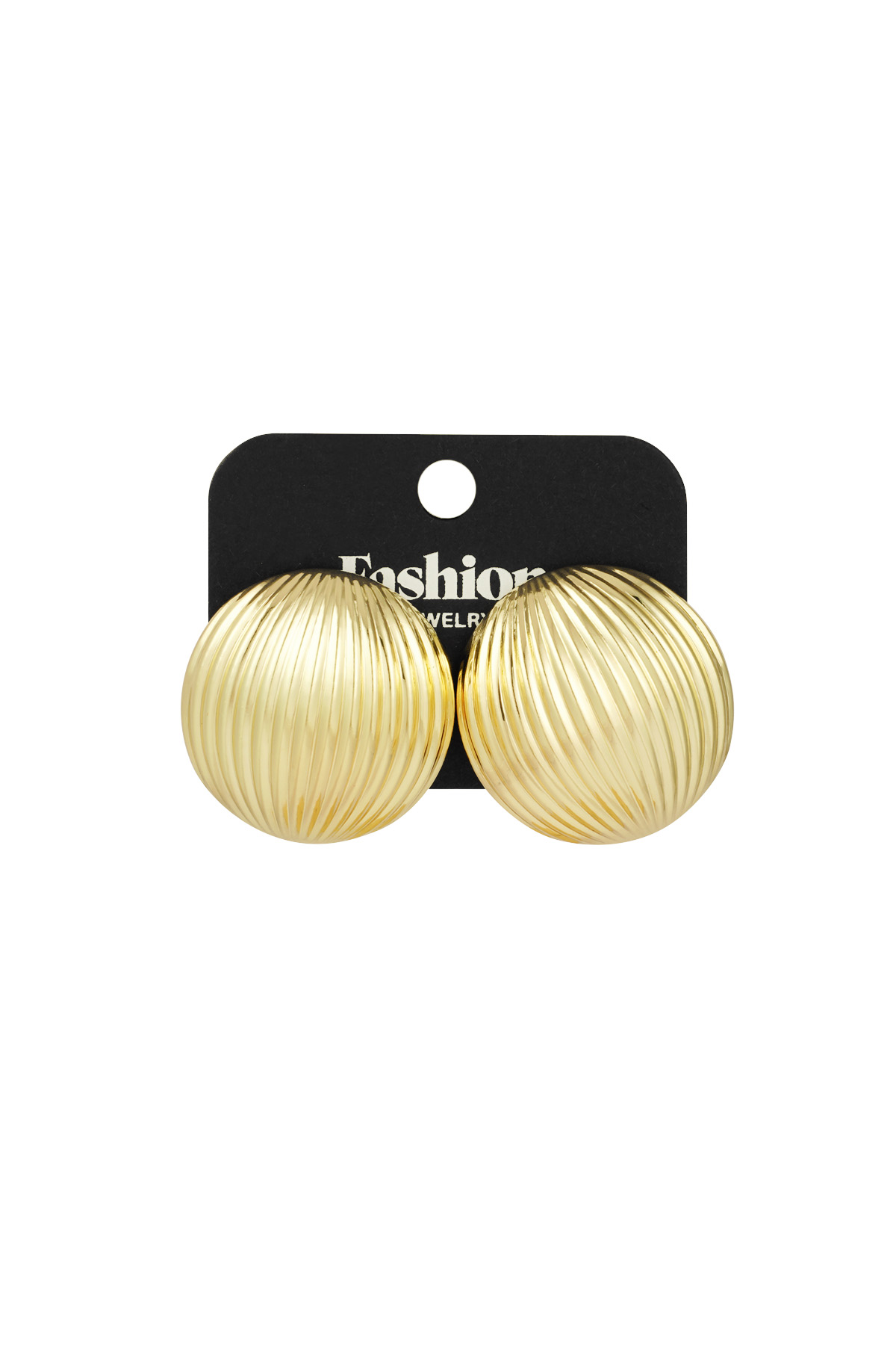 Chic textured oorbellen - goud Afbeelding2