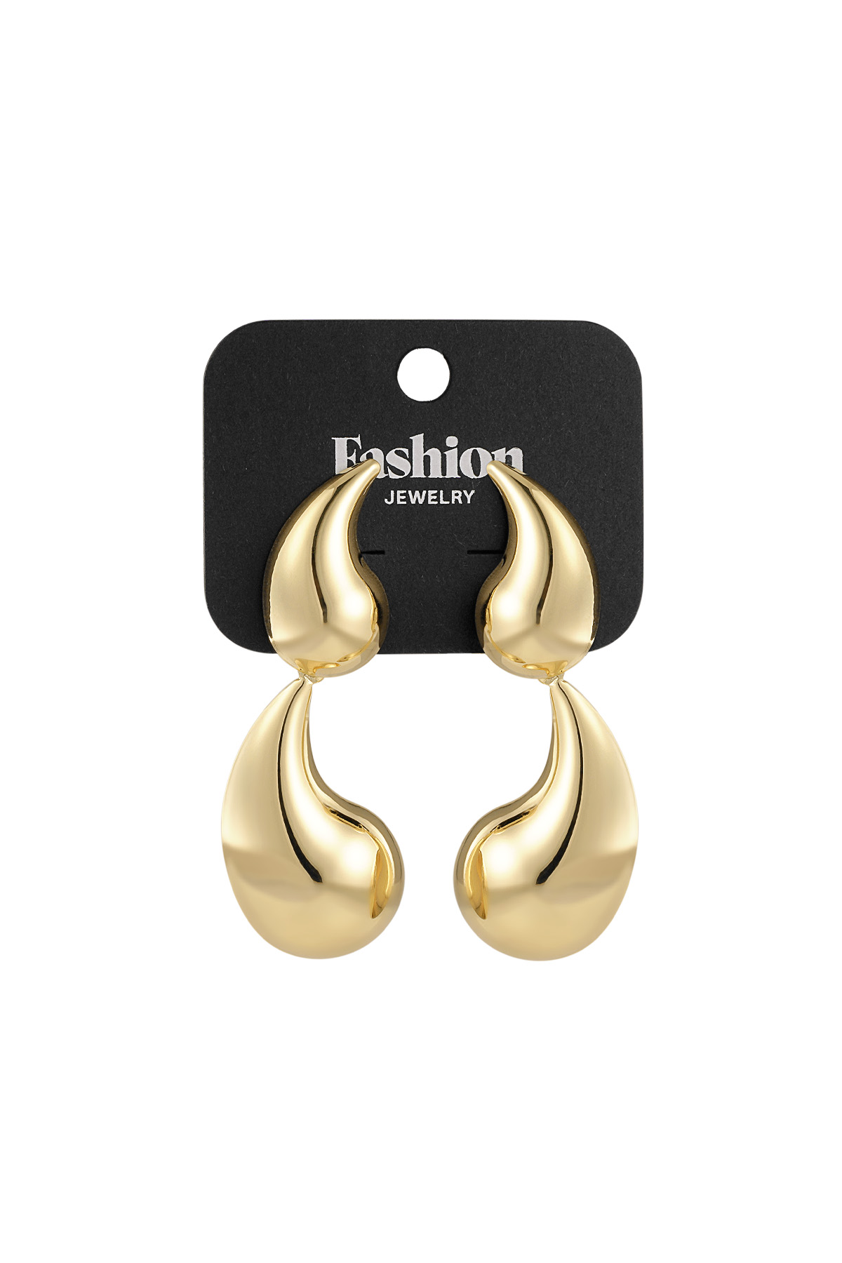 Double drop earrings - gold Picture2