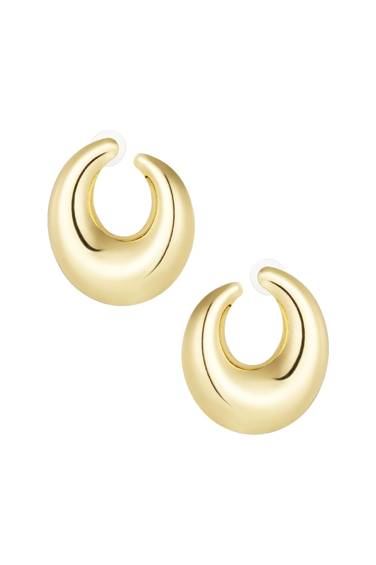 Elegant arc earrings - gold h5 