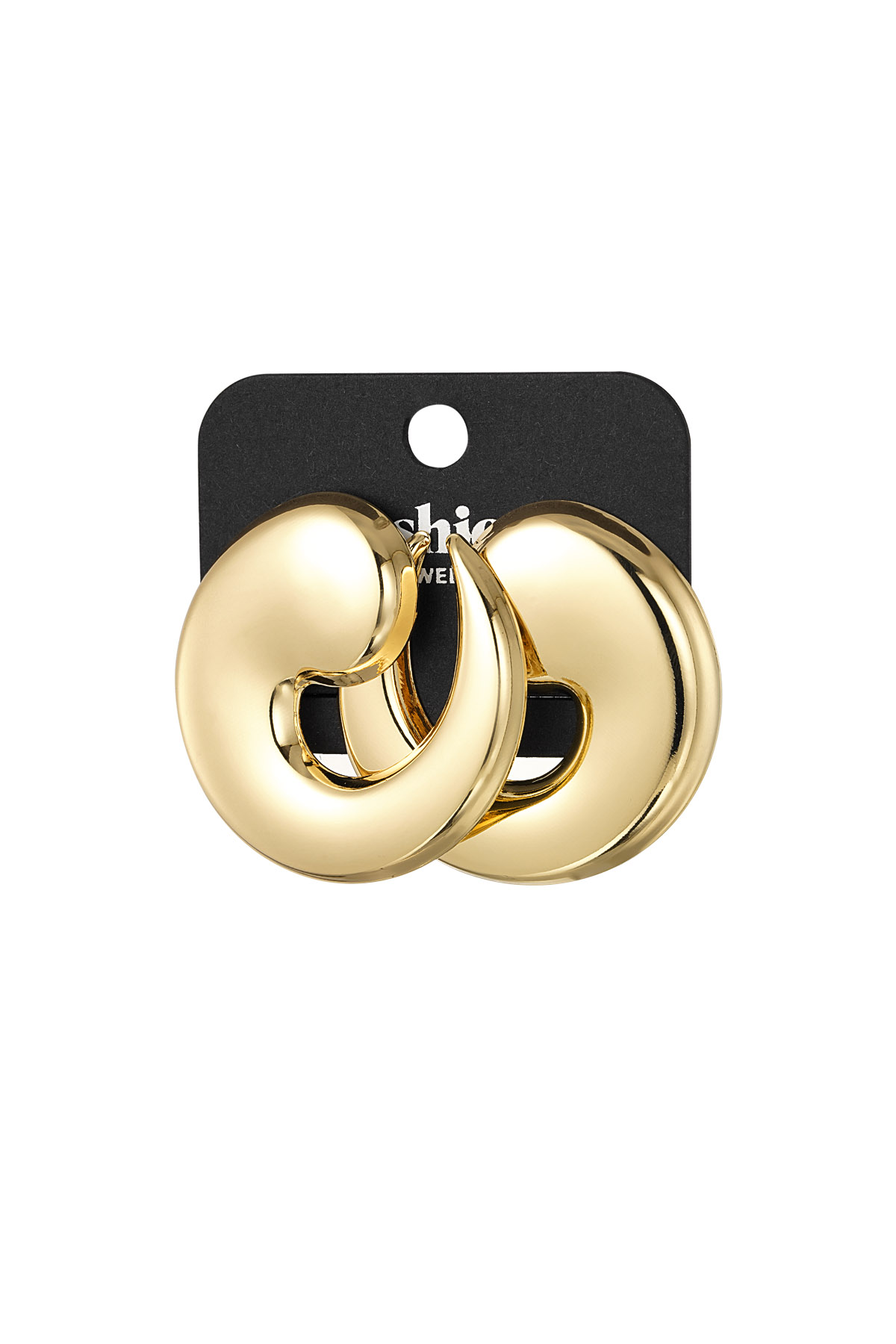 Earrings big wave - gold h5 Picture3