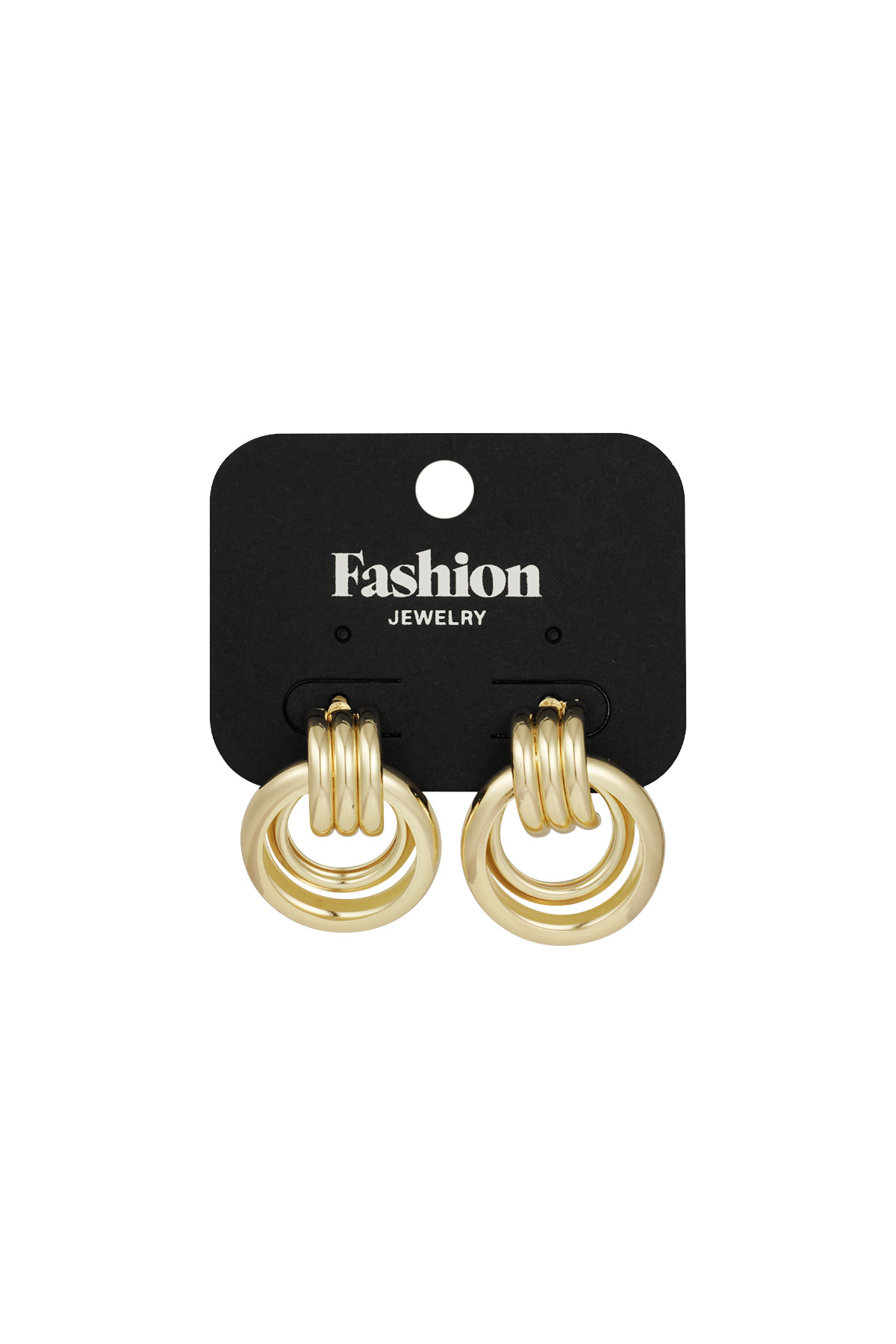 Funky flash earrings - gold h5 Picture2