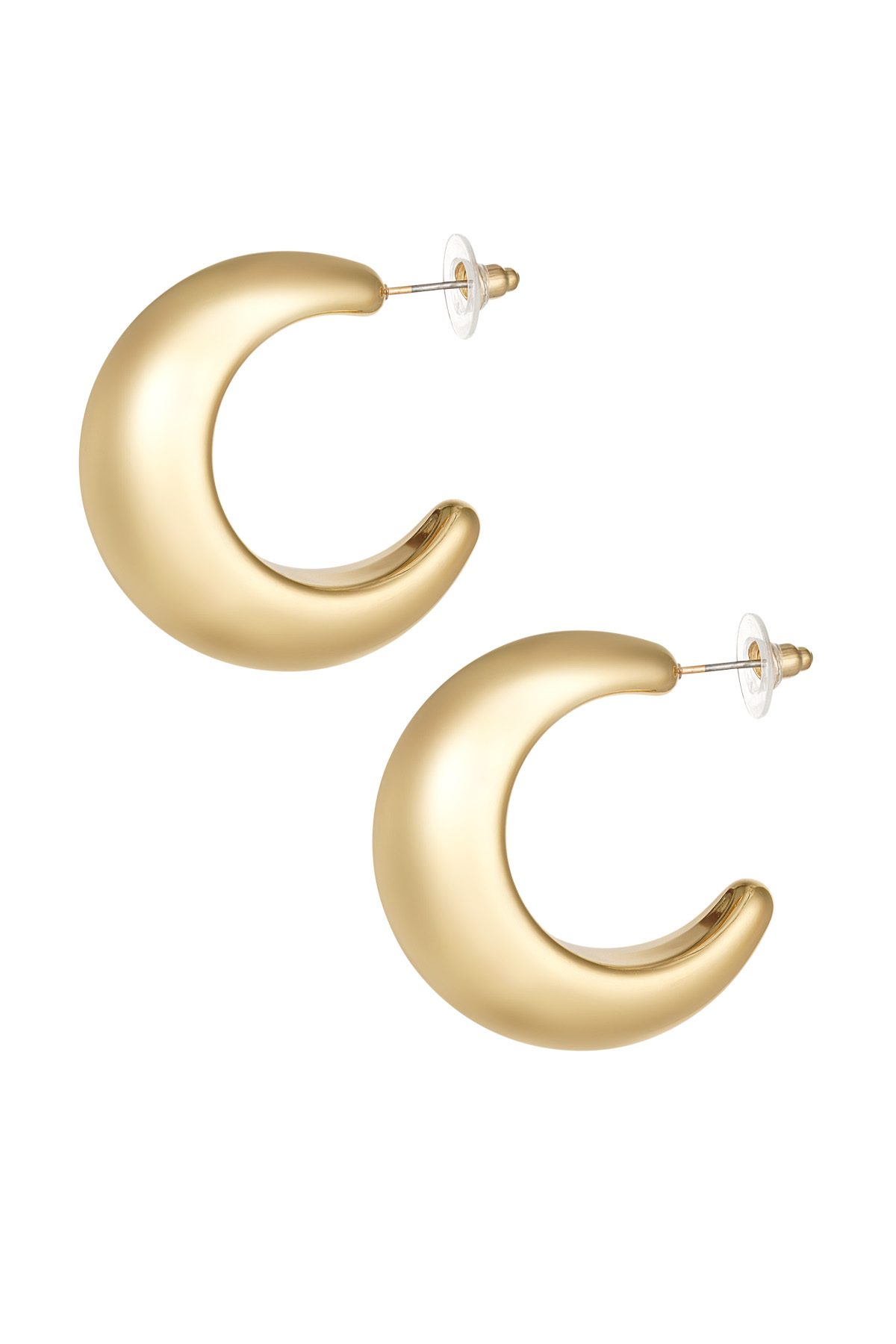 Sleek hoops earrings - gold 