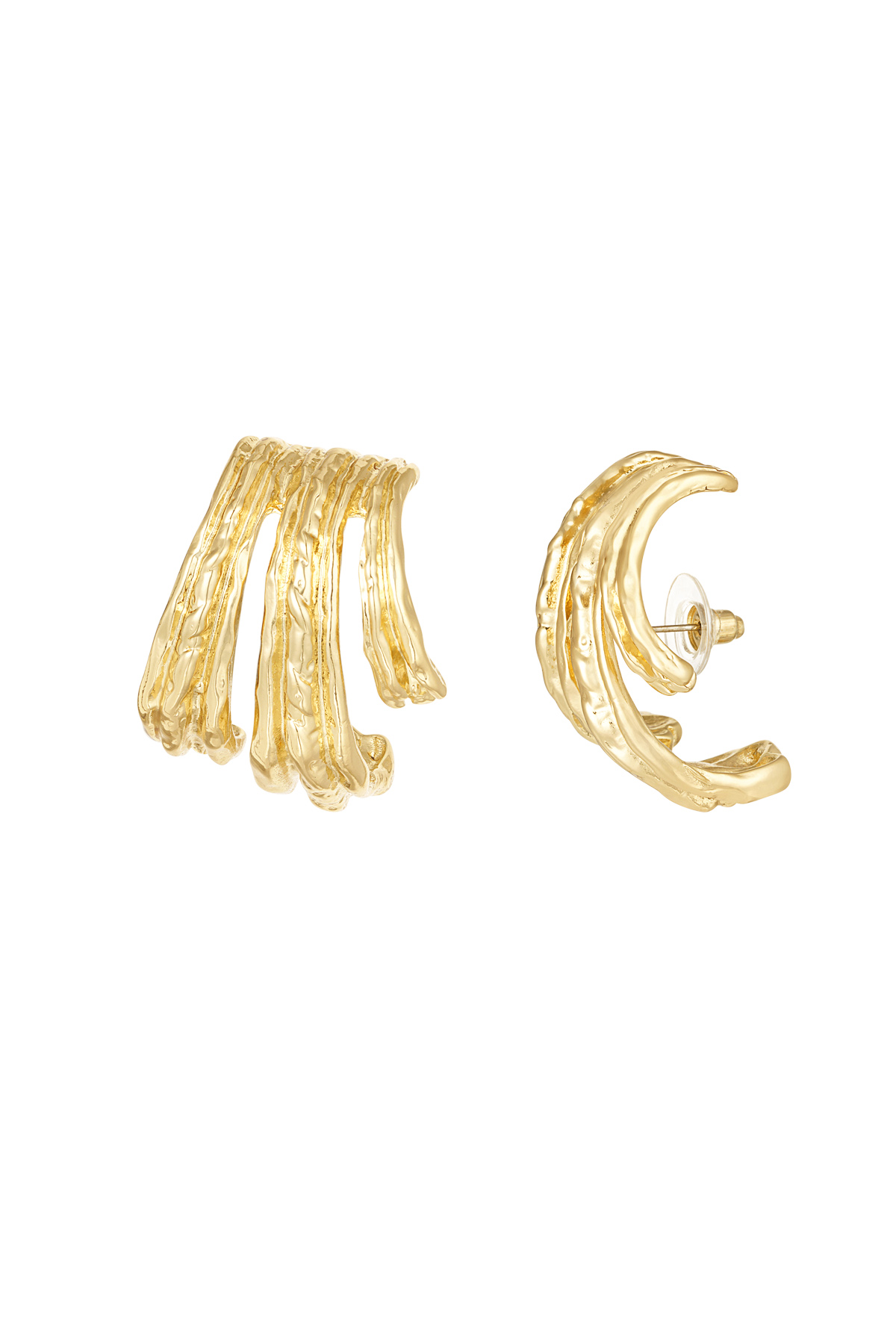 Funky fierce earrings - gold h5 