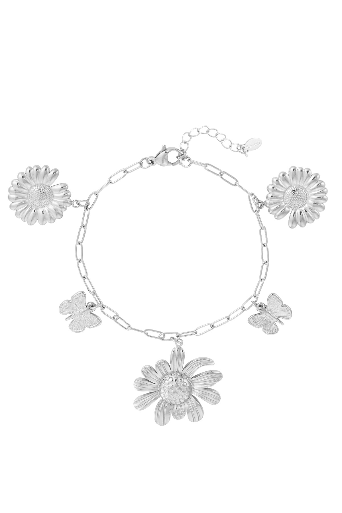 Charm bracelet flowerlicious - silver h5 