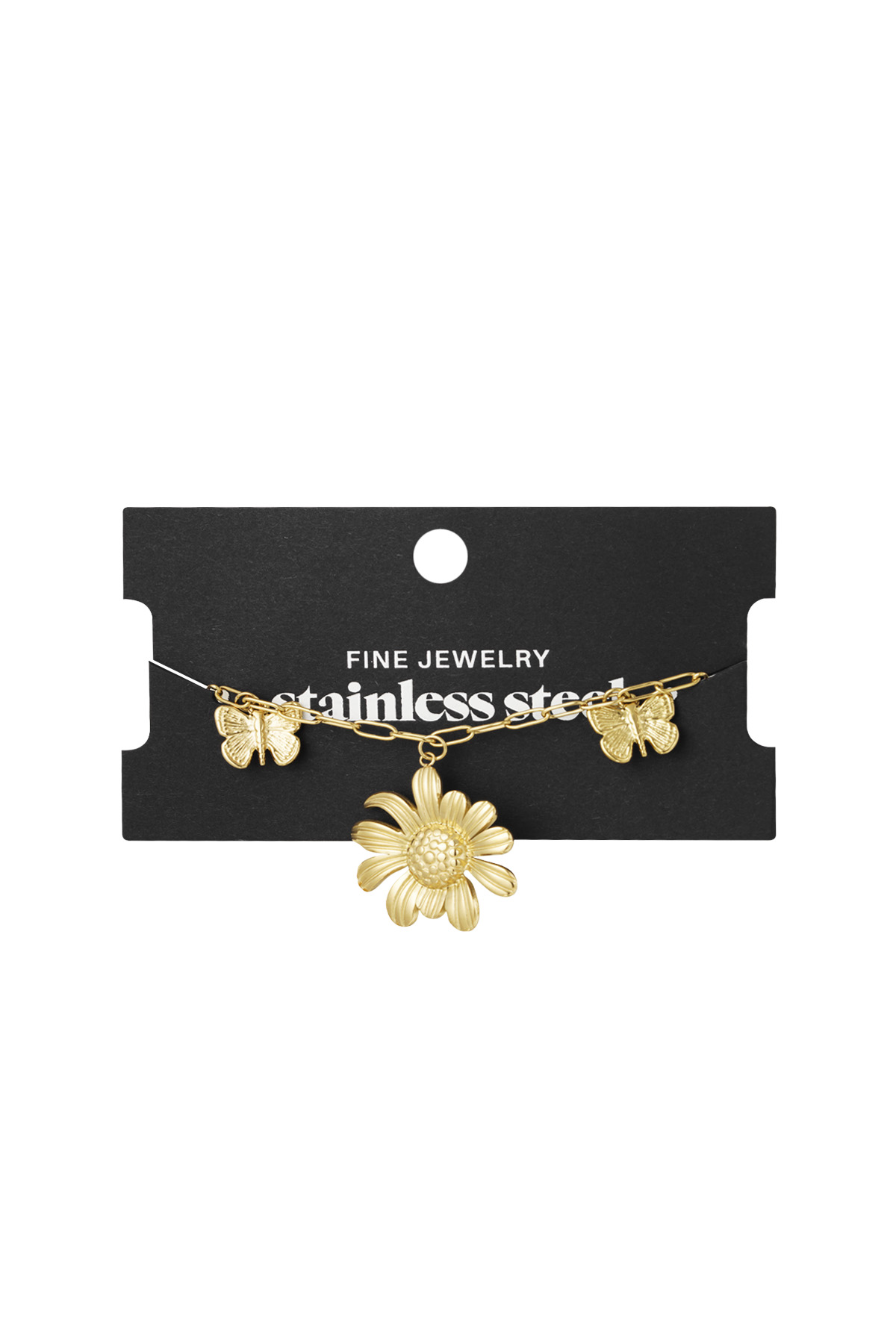 Bedelarmband flowerlicious - goud h5 Afbeelding3