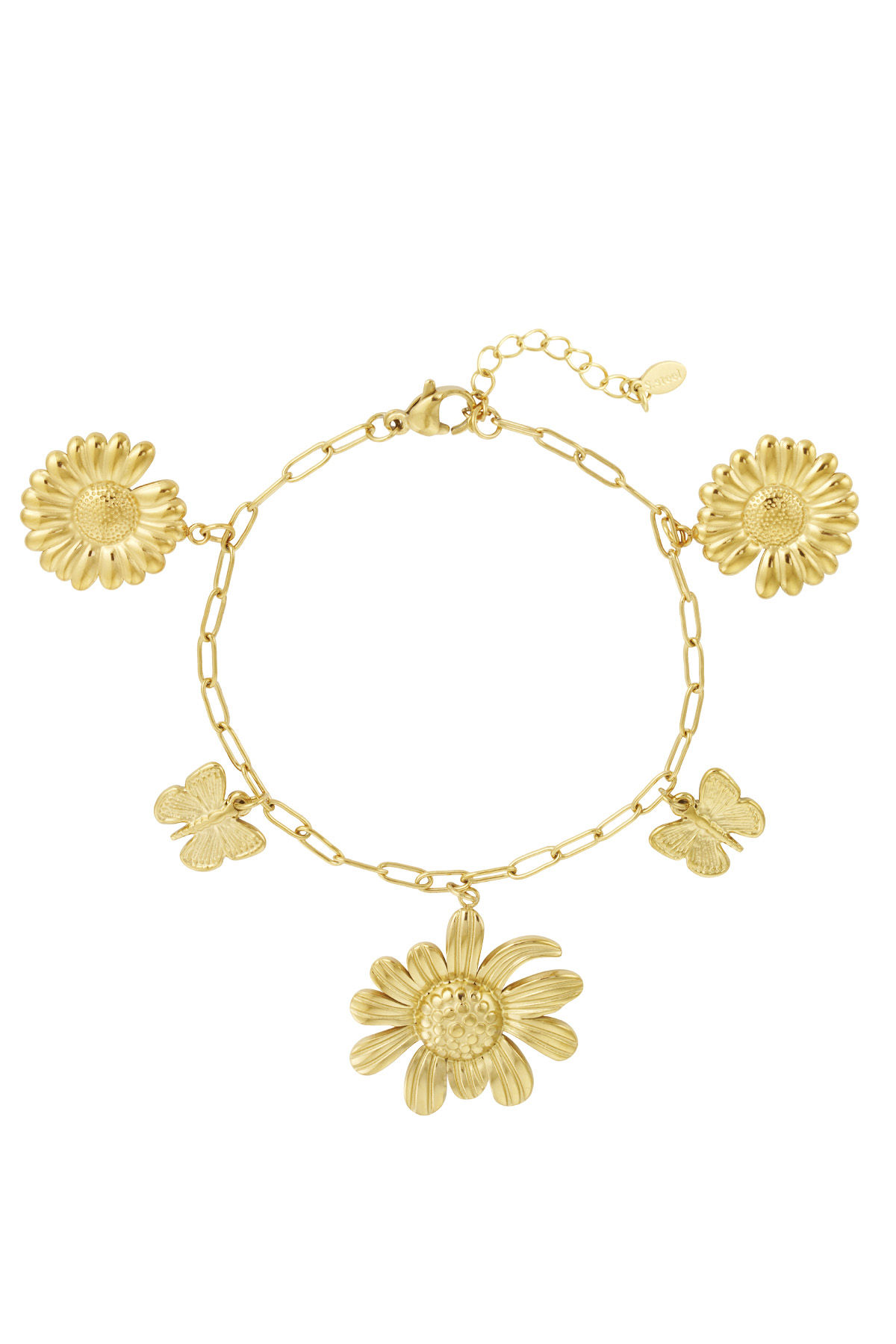 Braccialetto con ciondolo flowerlicious - oro h5 