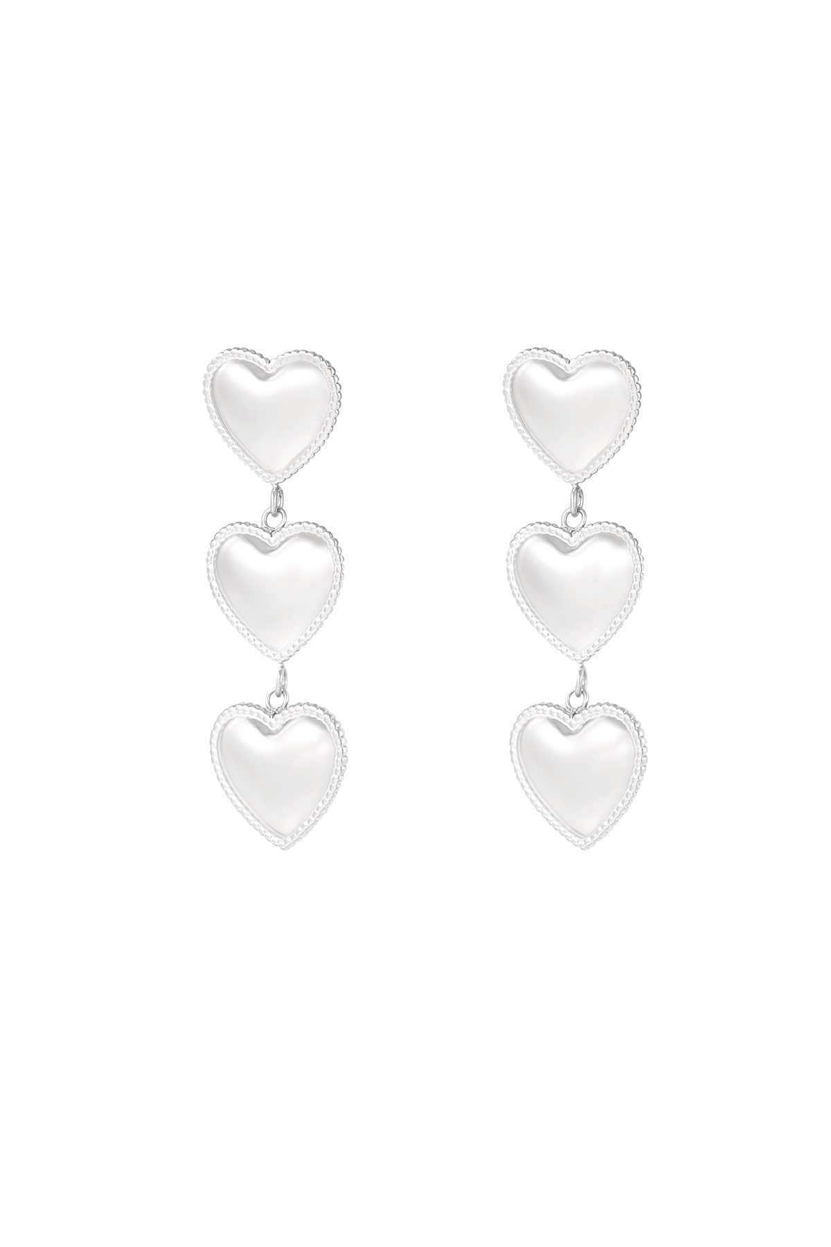 Love you three times more earrings - silver h5 