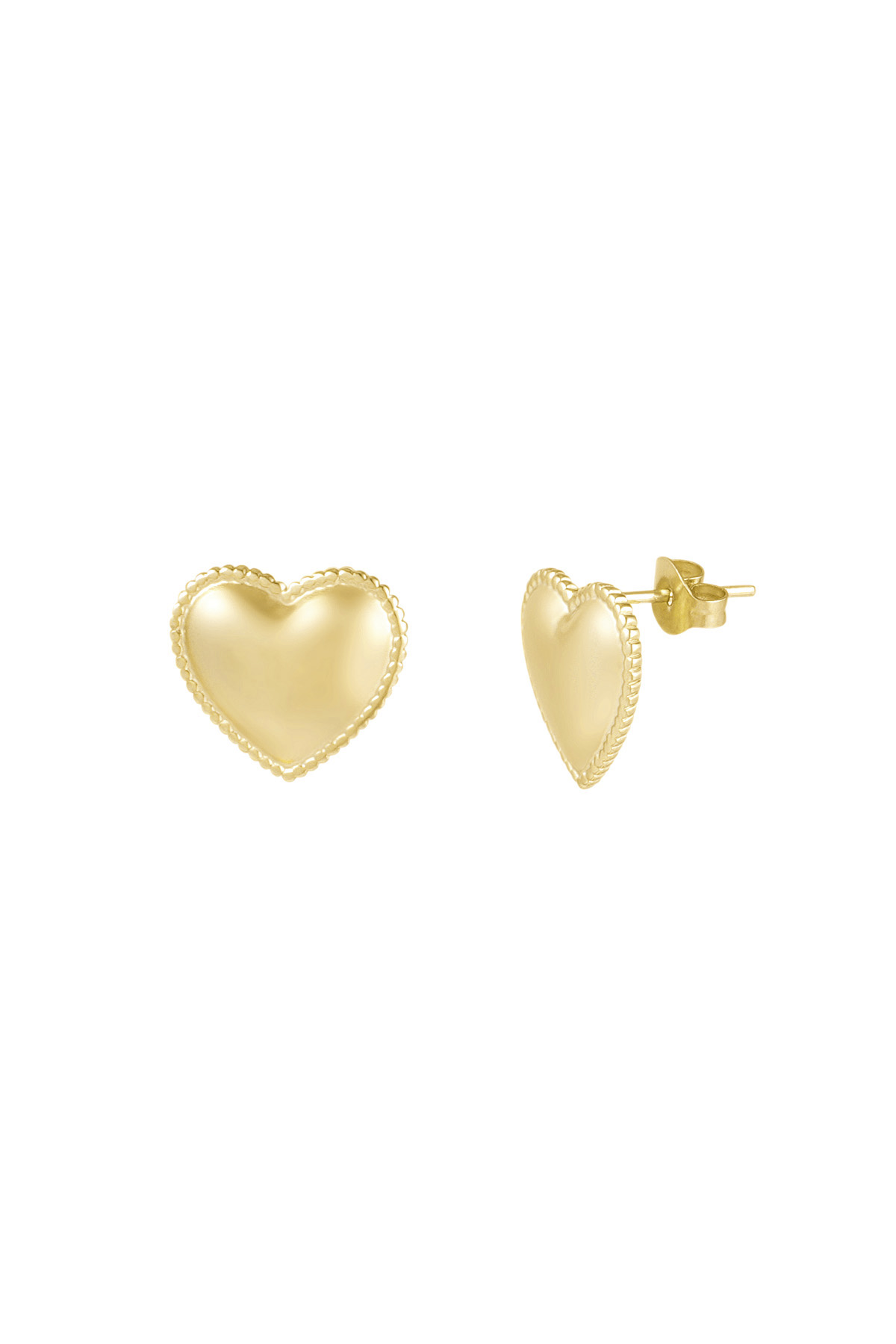 Small Heart studs oorbellen - goud h5 