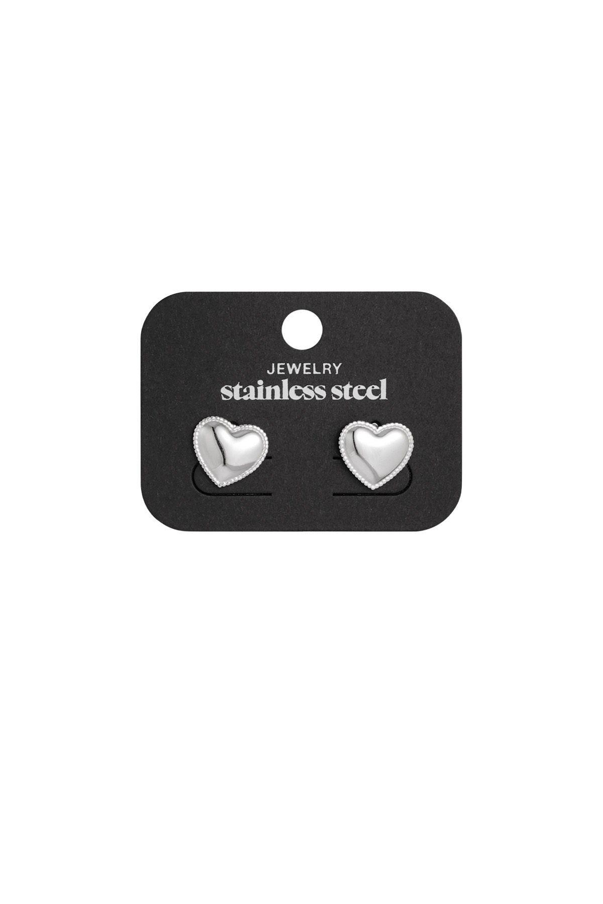 Small Heart studs earrings - silver h5 Picture2