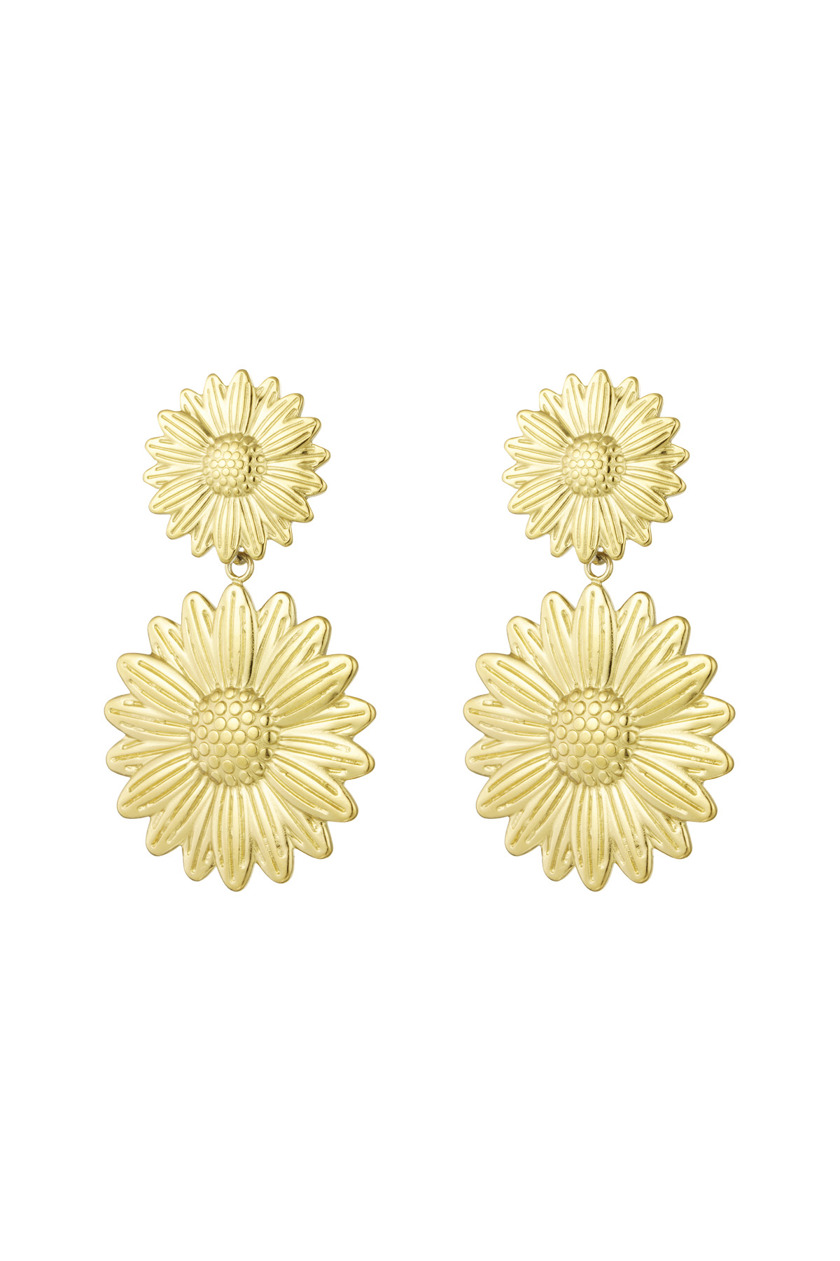 Boucles d'oreilles Happy Sunflower - or h5 