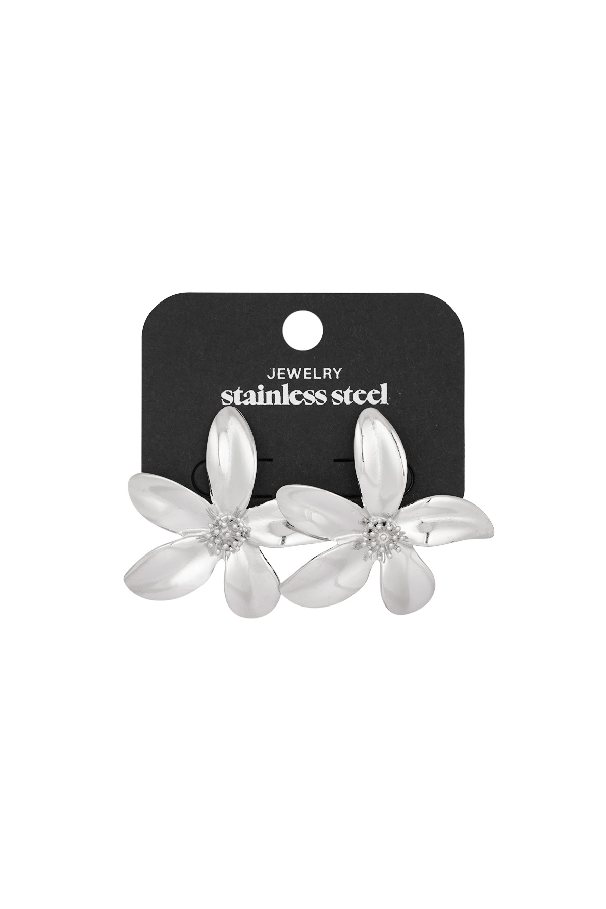 Earrings flower fusion - silver h5 Picture3