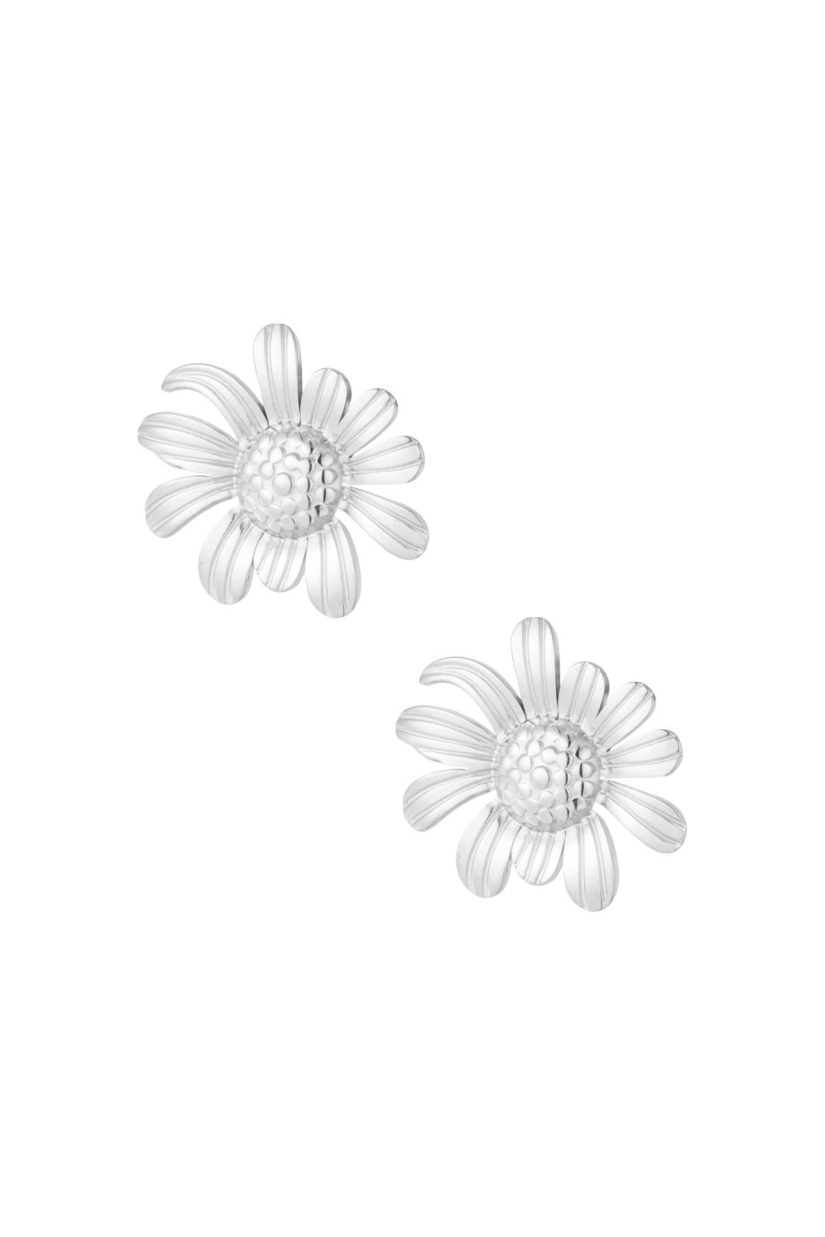 Boucles d'oreilles marguerite joyeuse - argent h5 