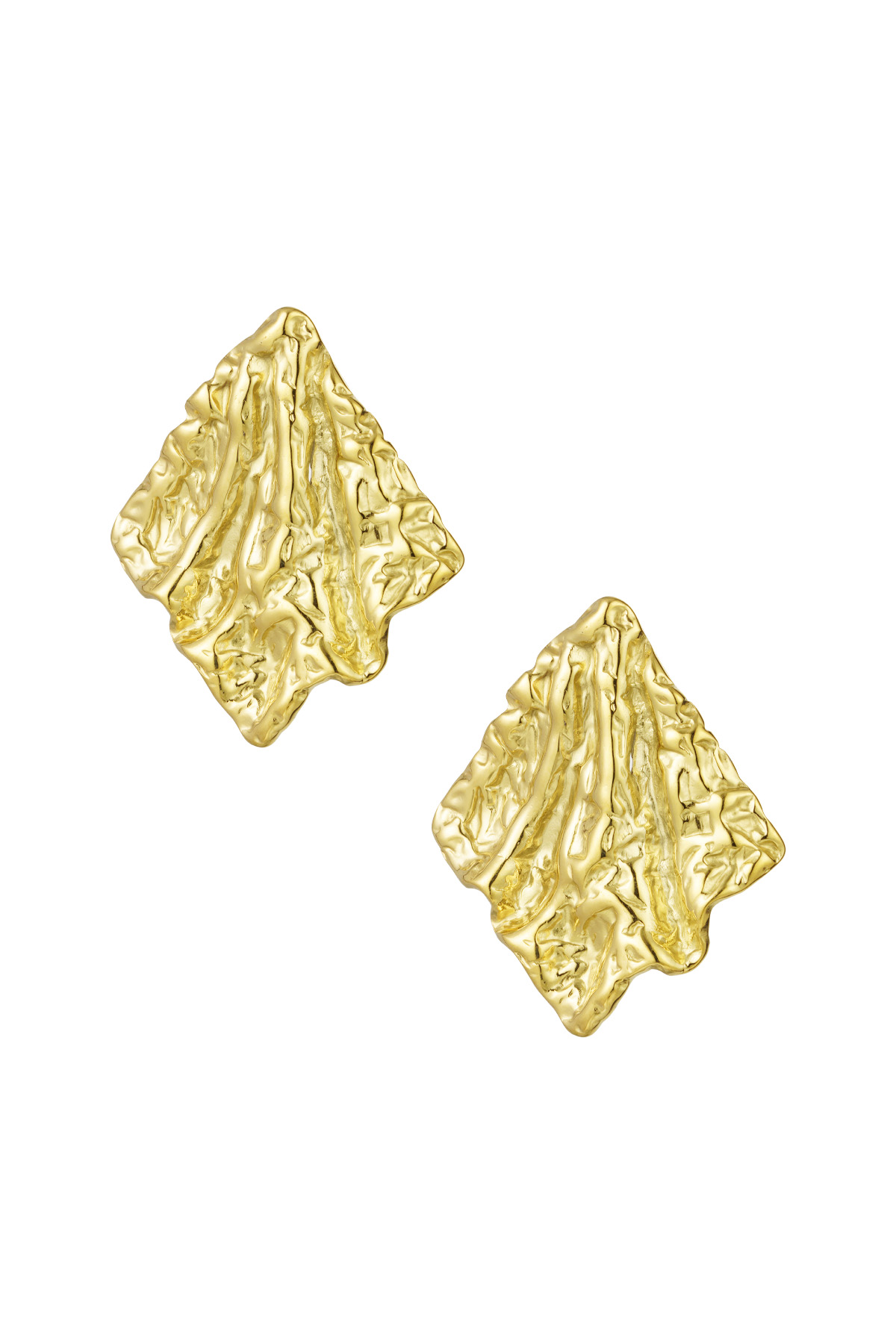 Textured Statement earrings - gold h5 