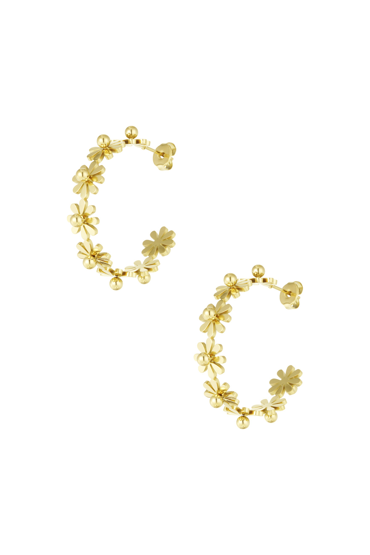 Earrings floral finesse - gold h5 