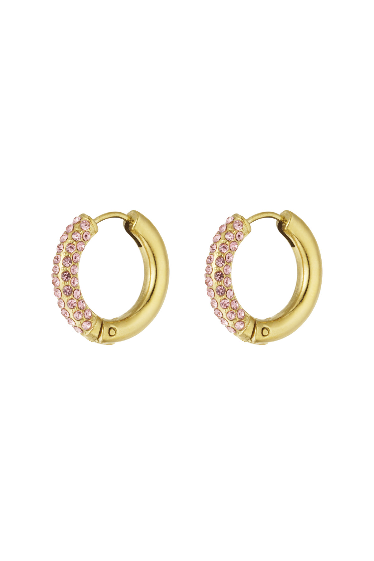 Shiny Rings earrings - pink gold h5 