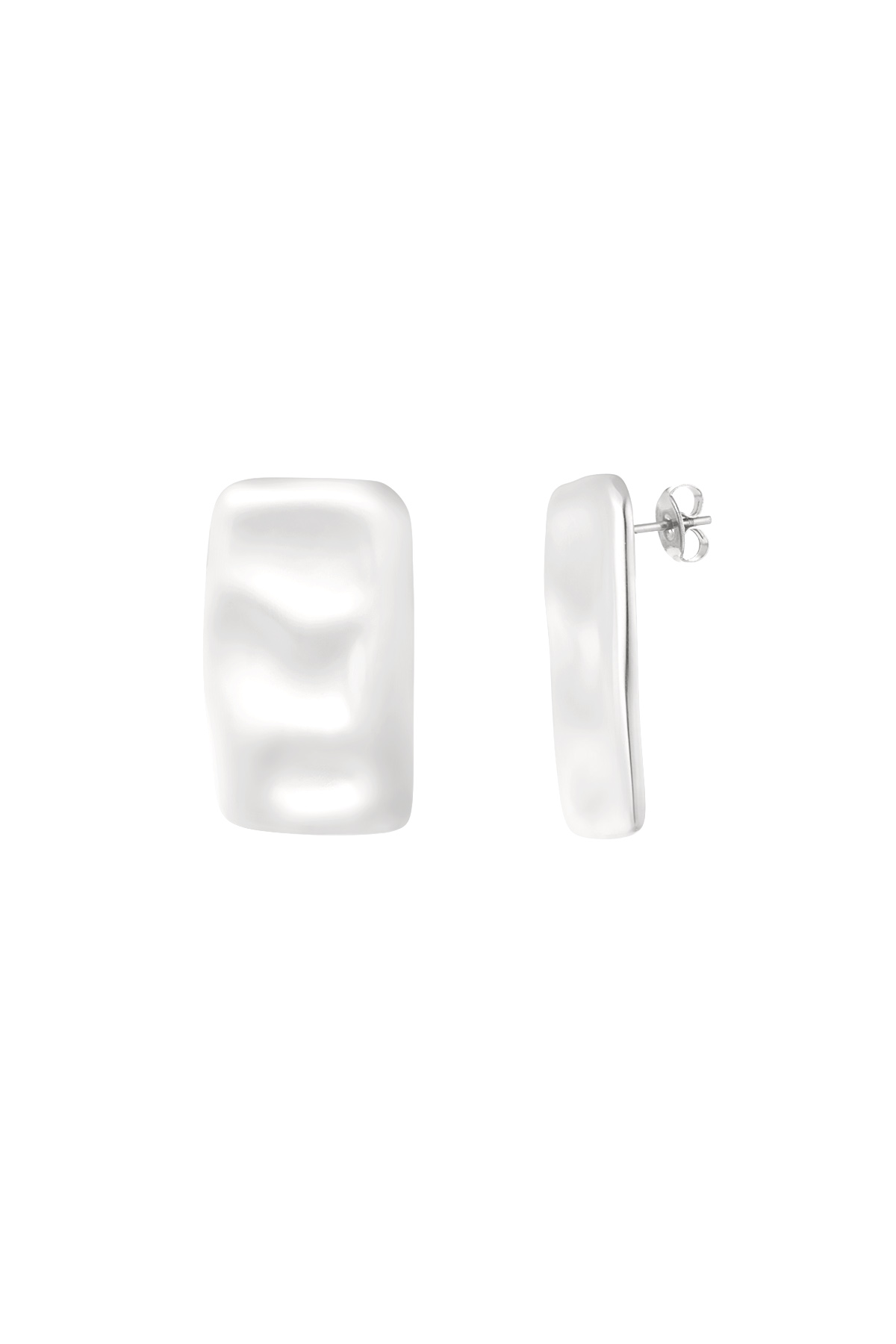 Boucles d'oreilles Texture Subtile - argent h5 