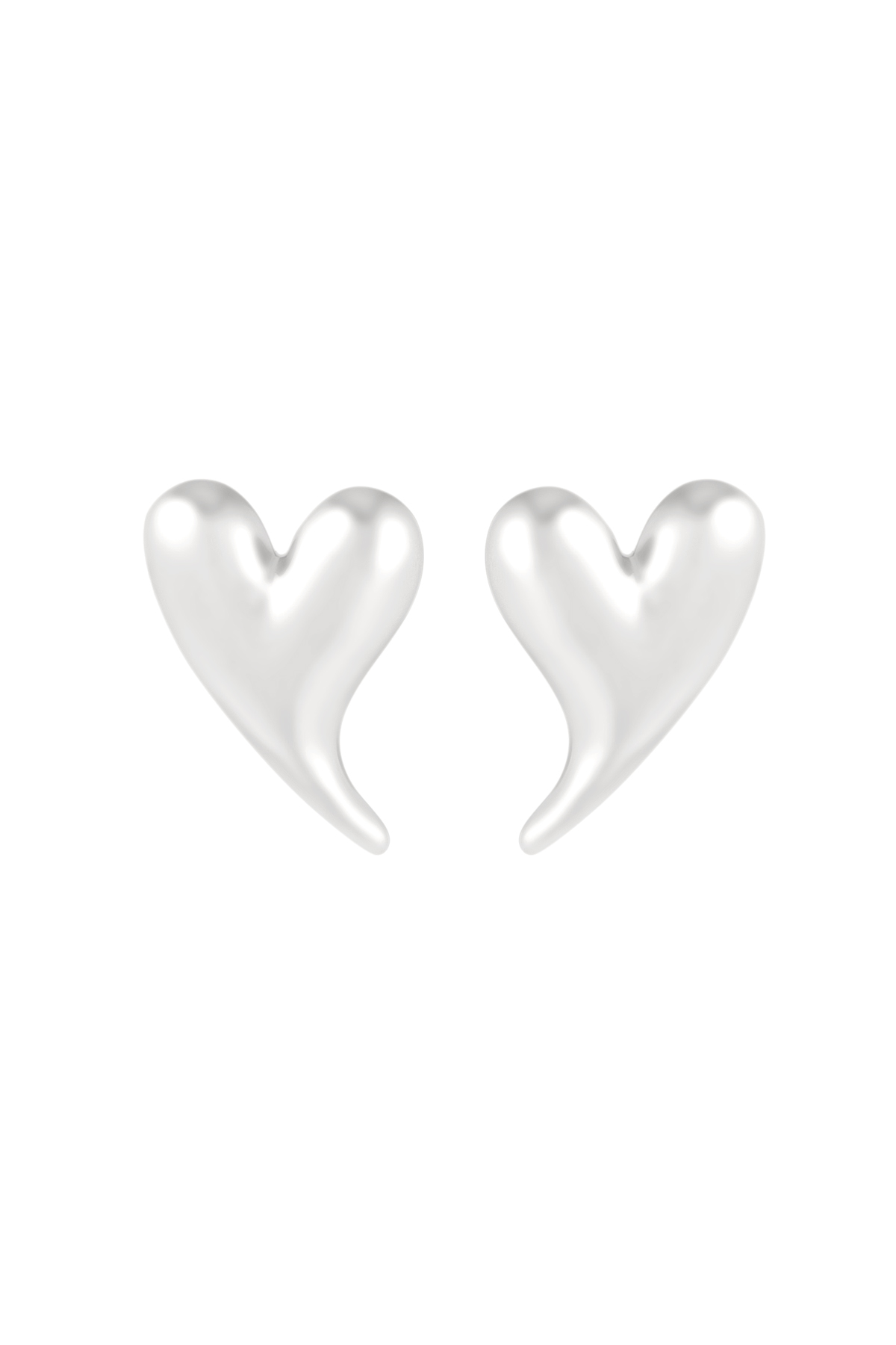 Earrings heart vibes - silver h5 