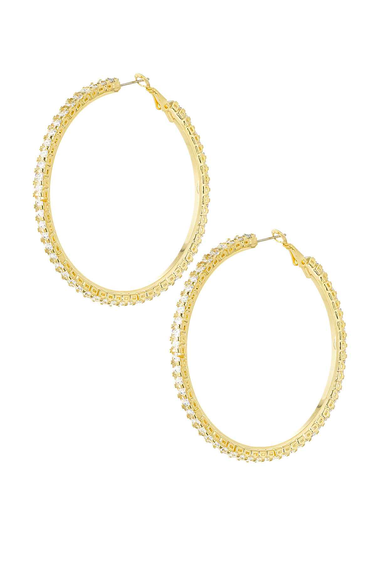 Radiant diamond earrings grande - gold h5 Picture3