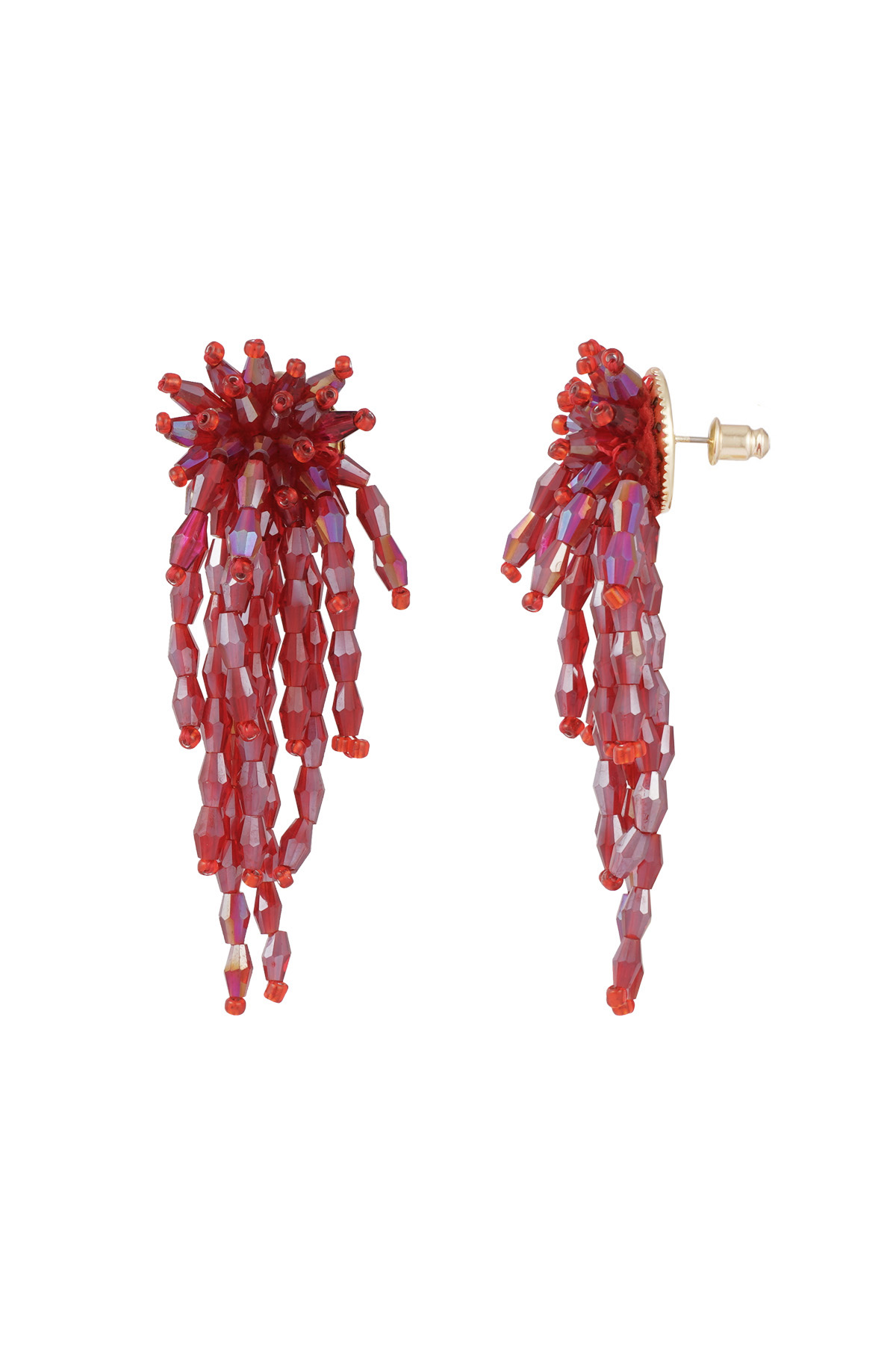 Les boucles d'oreilles font une déclaration - rouge h5 