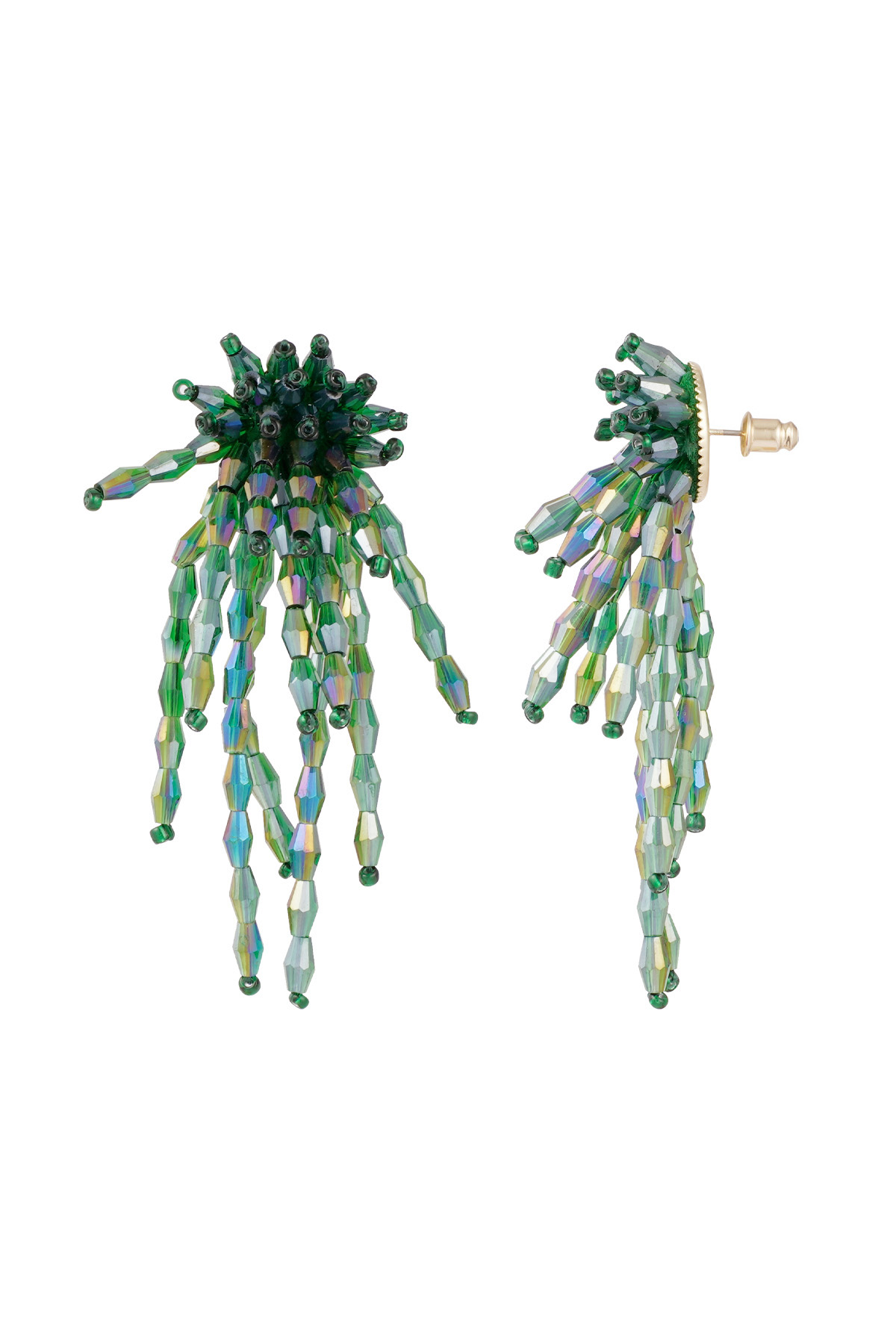 Earrings make a statement - dark green 2