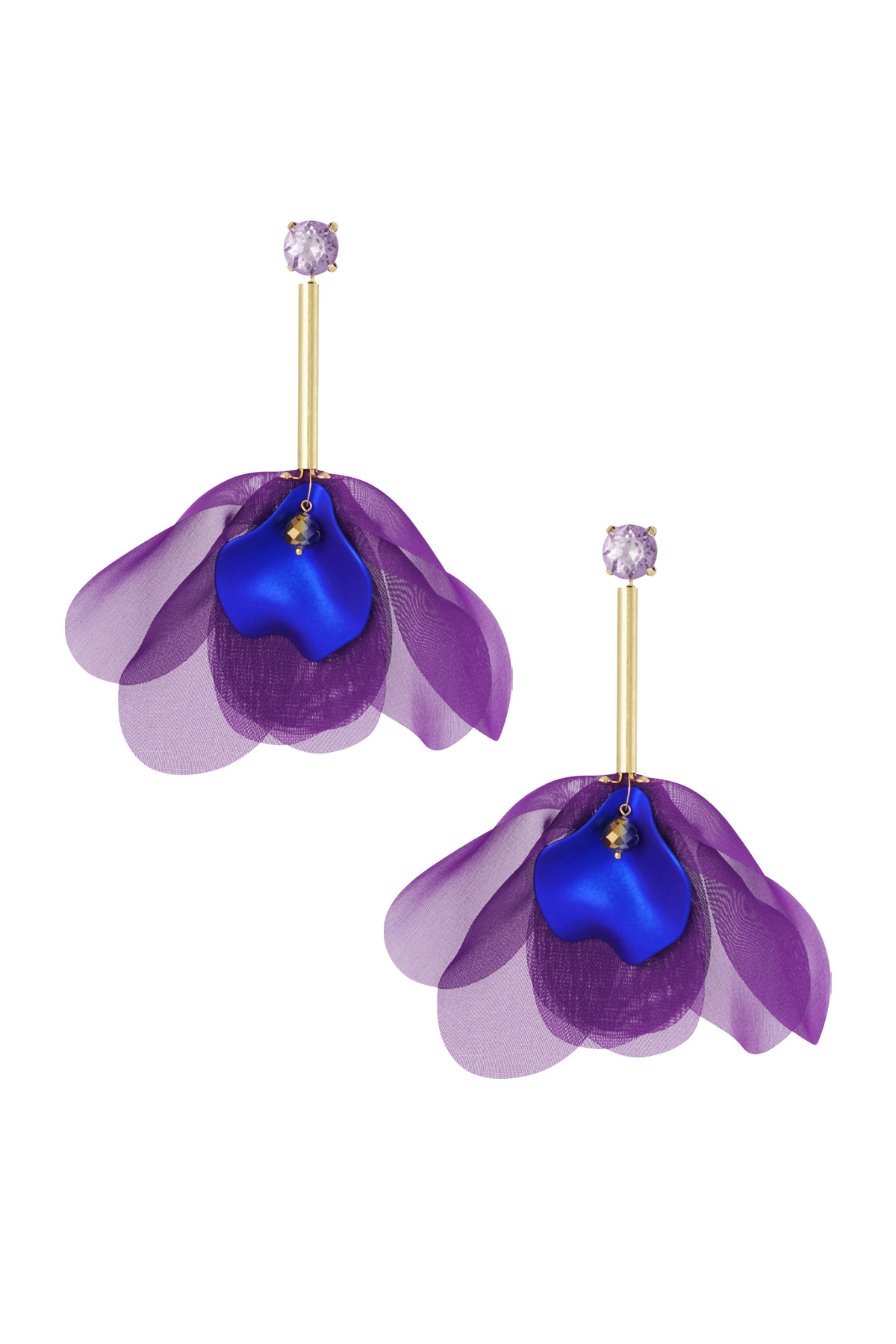 Pendientes Happy Daisy Days - morado h5 