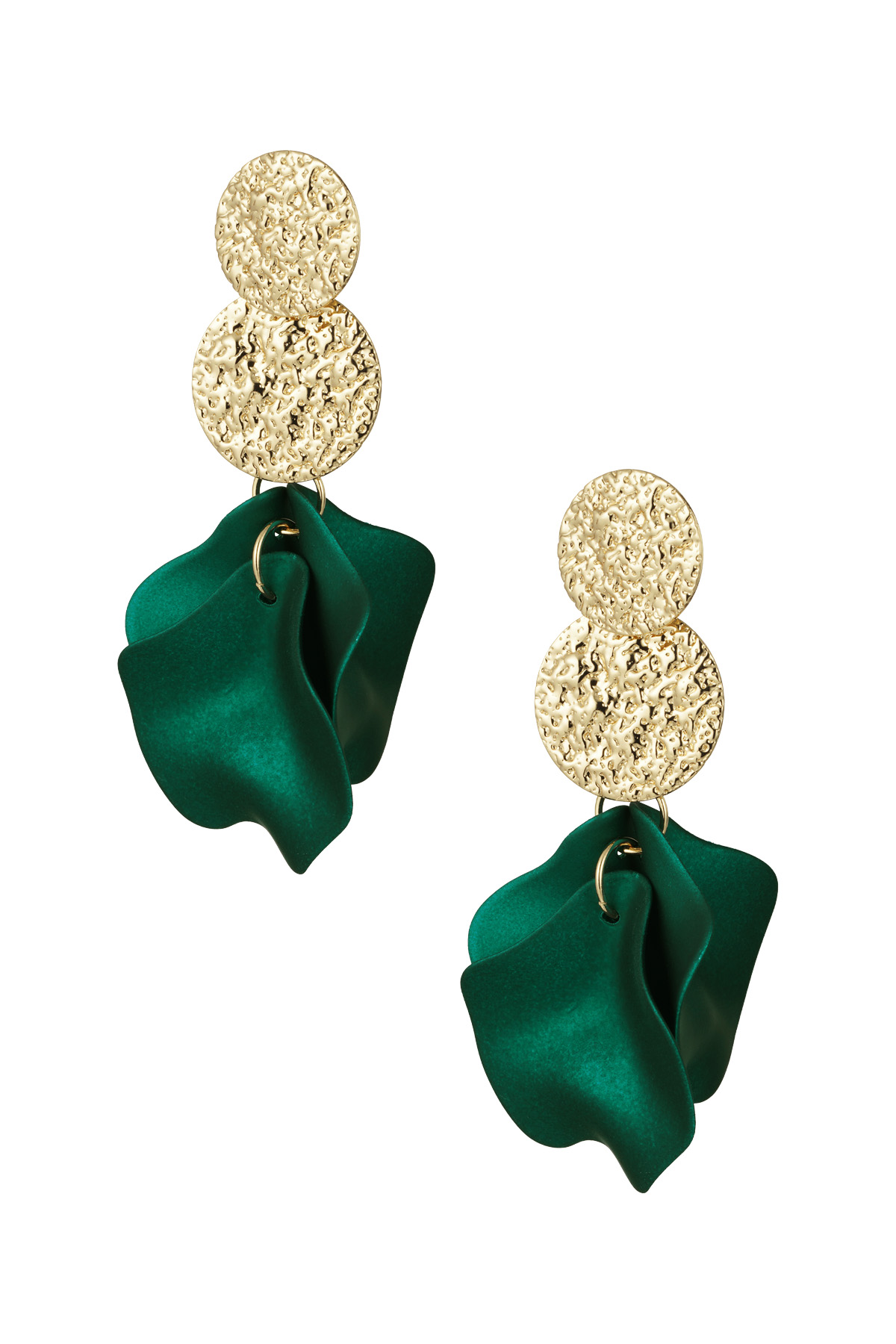 Blooming Chic earrings - dark green h5 