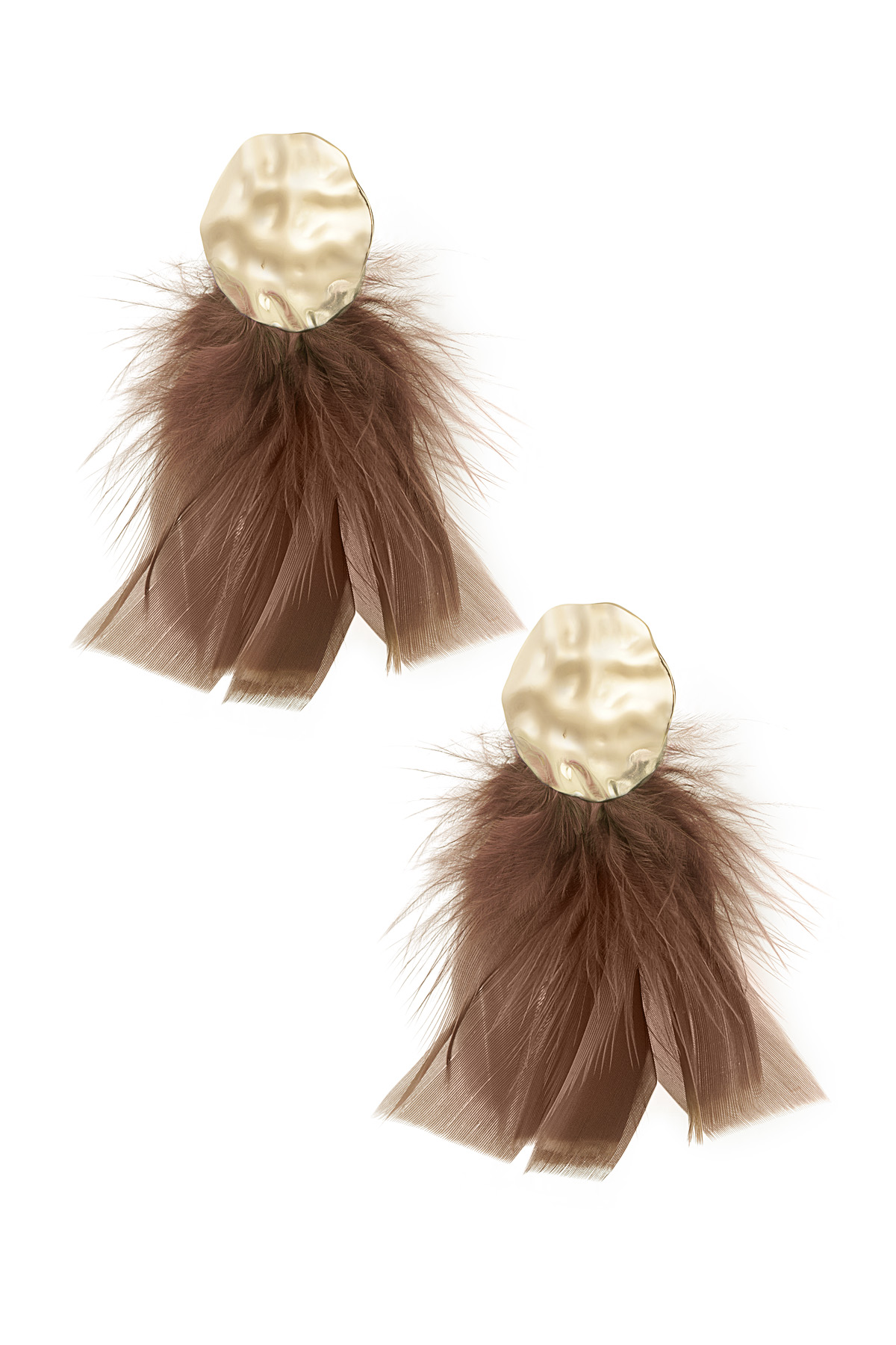 Boucles d'oreilles Feather Babe - marron h5 