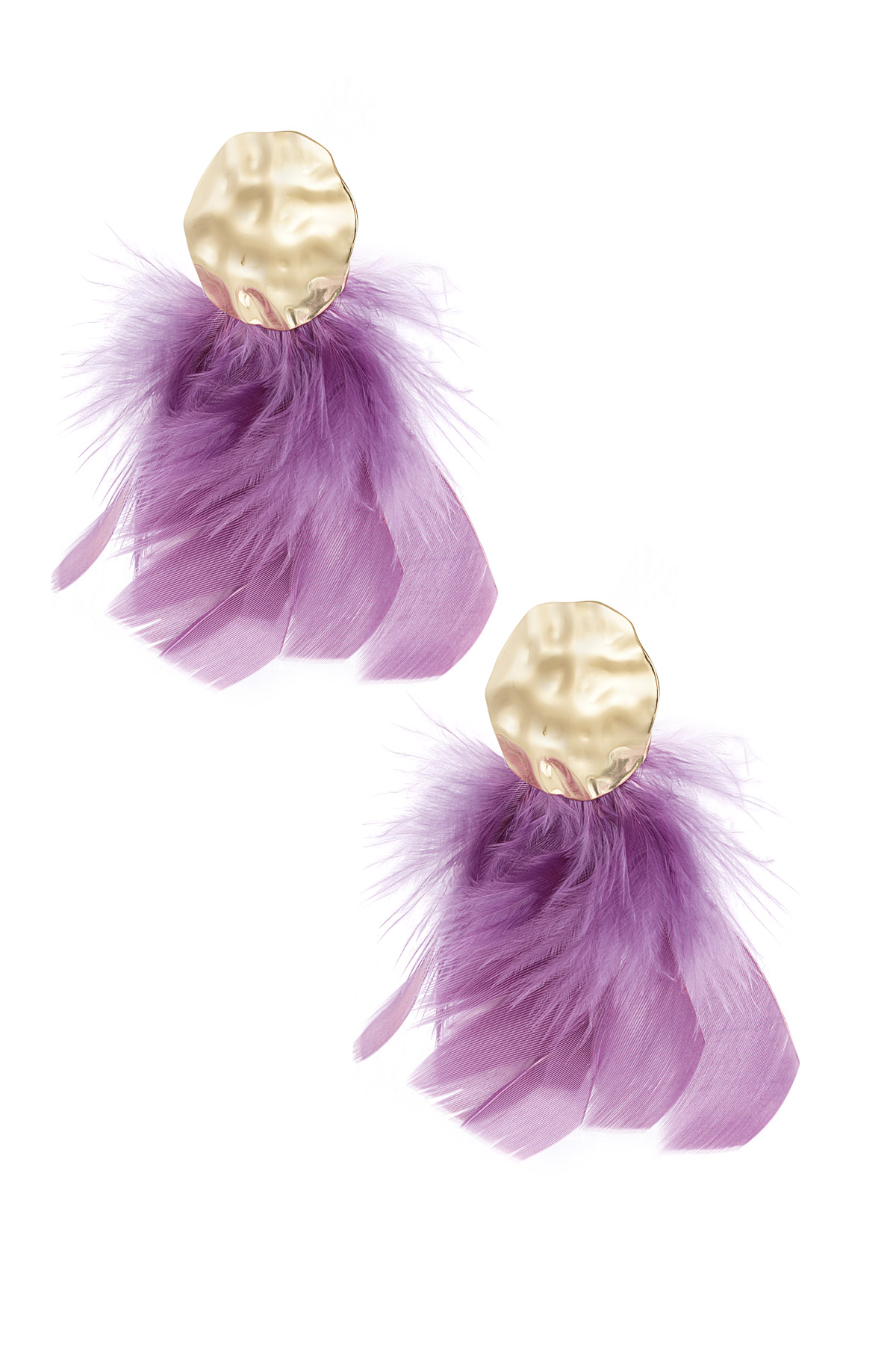 Feather Babe earrings - purple h5 