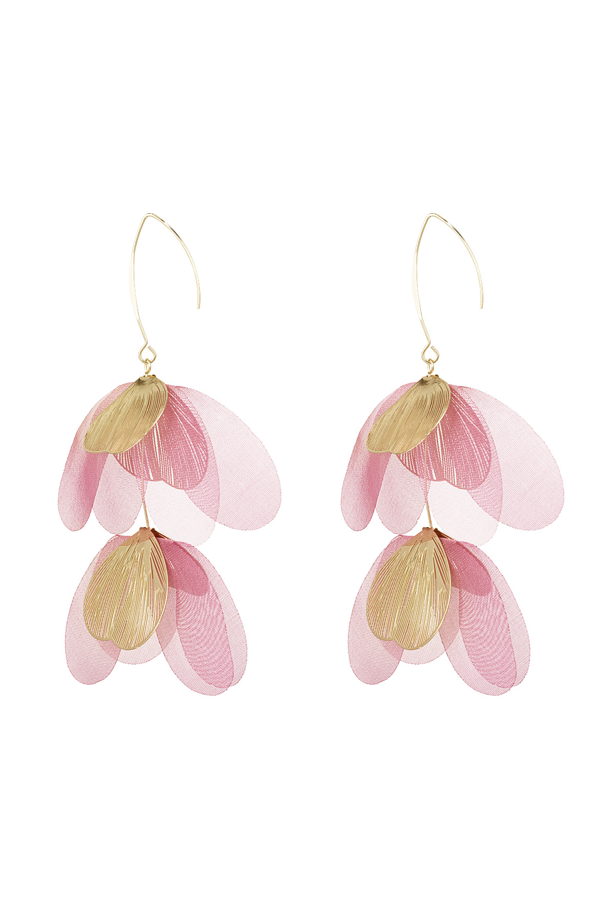 Blushing Flower earrings - pink