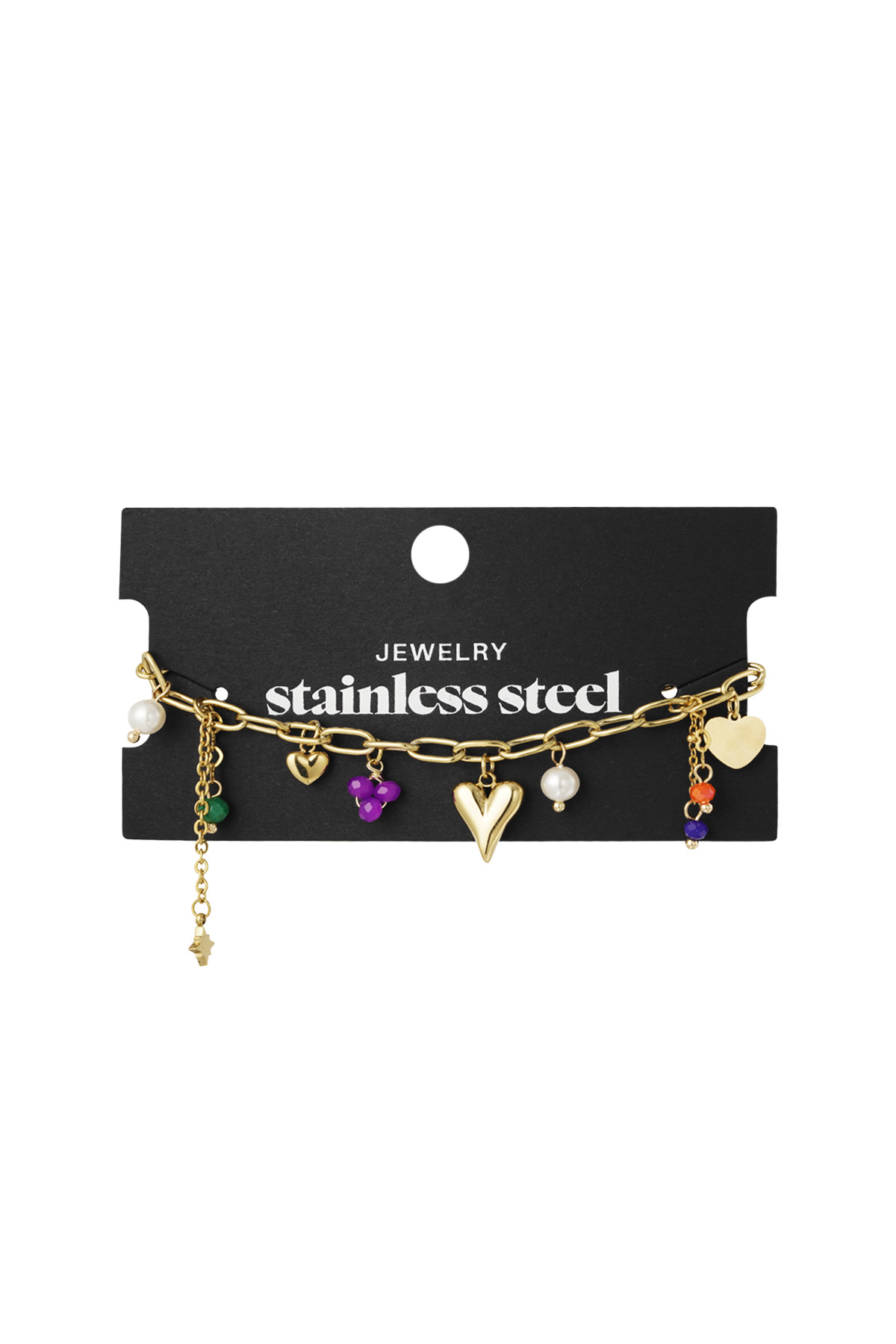 Bettelarmband Charm Kaskade - gold h5 Bild3