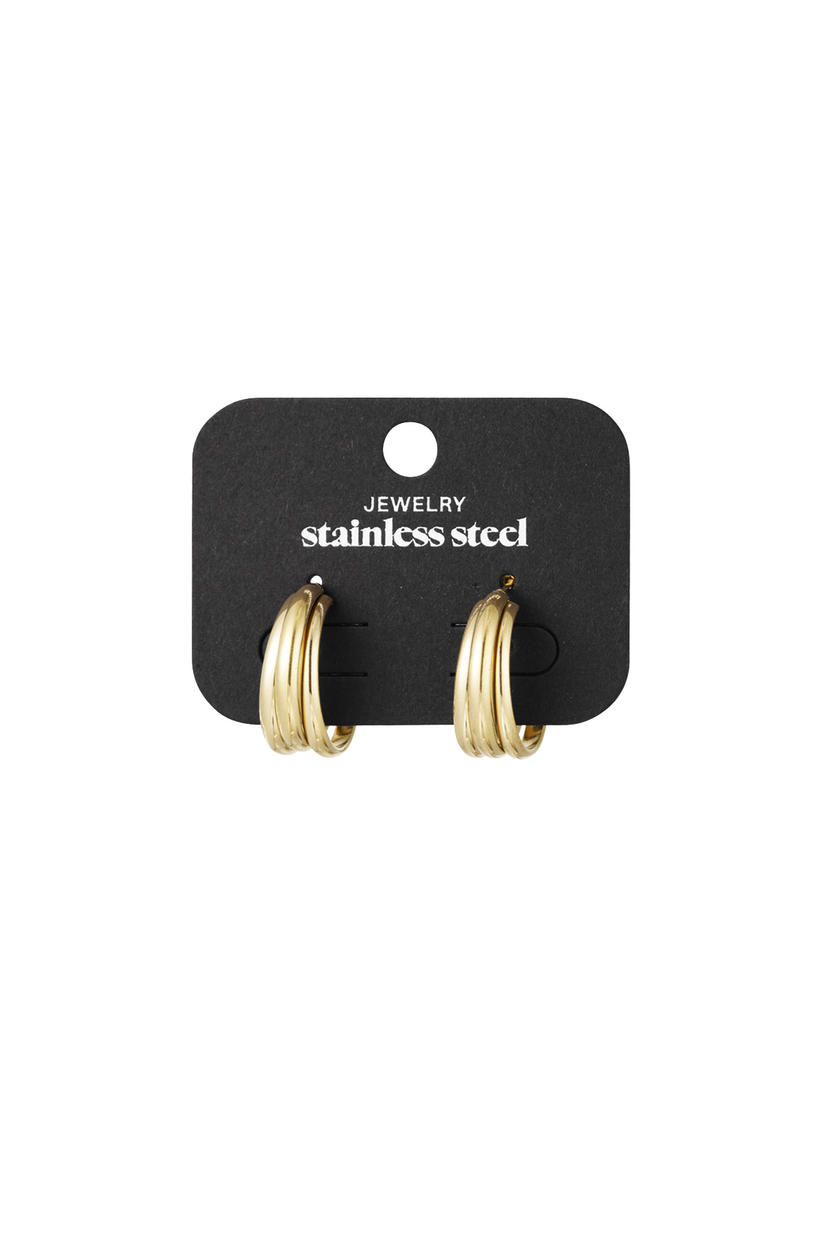 Triple Treasure earrings - Gold color