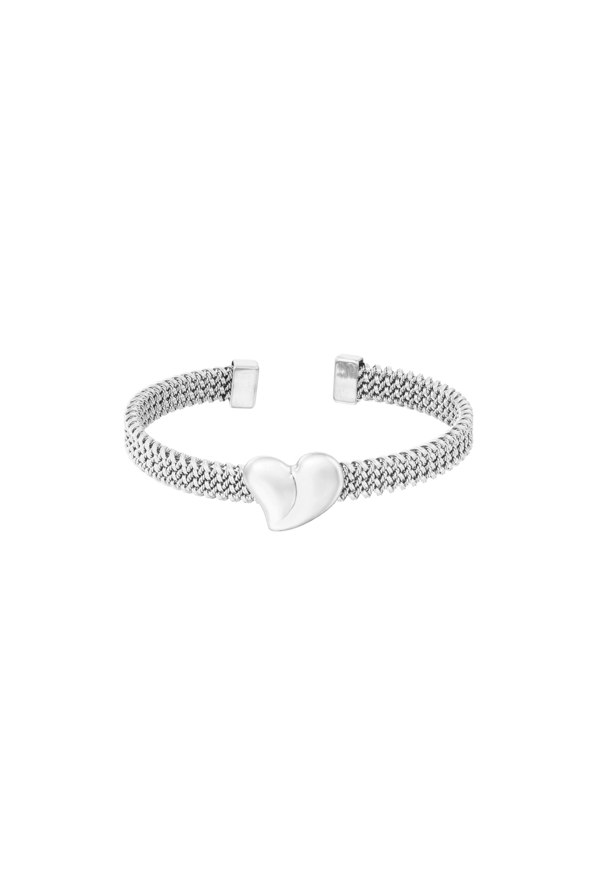 Bangle armband hart - zilver h5 