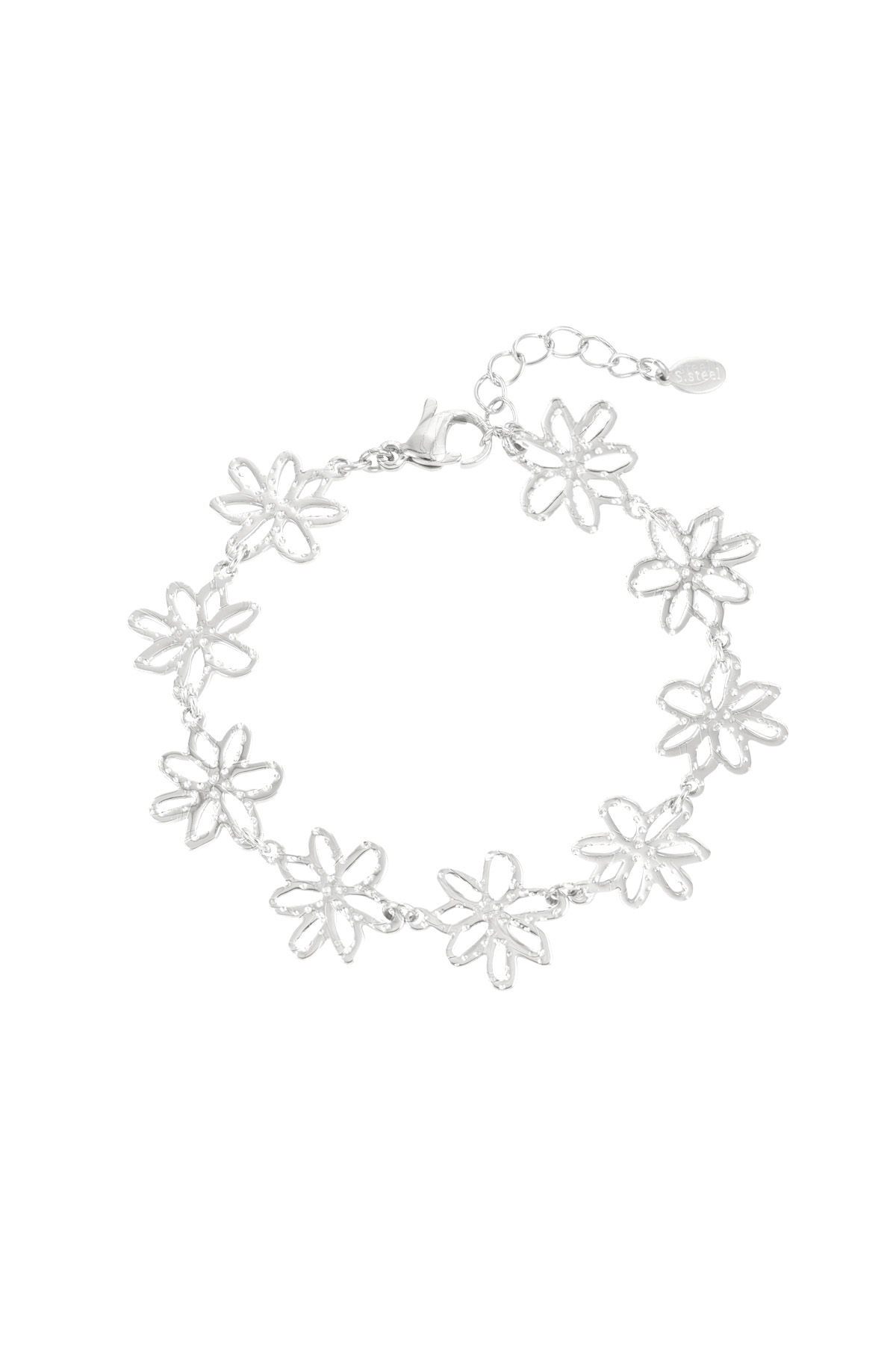 Flower Party bracelet - silver h5 